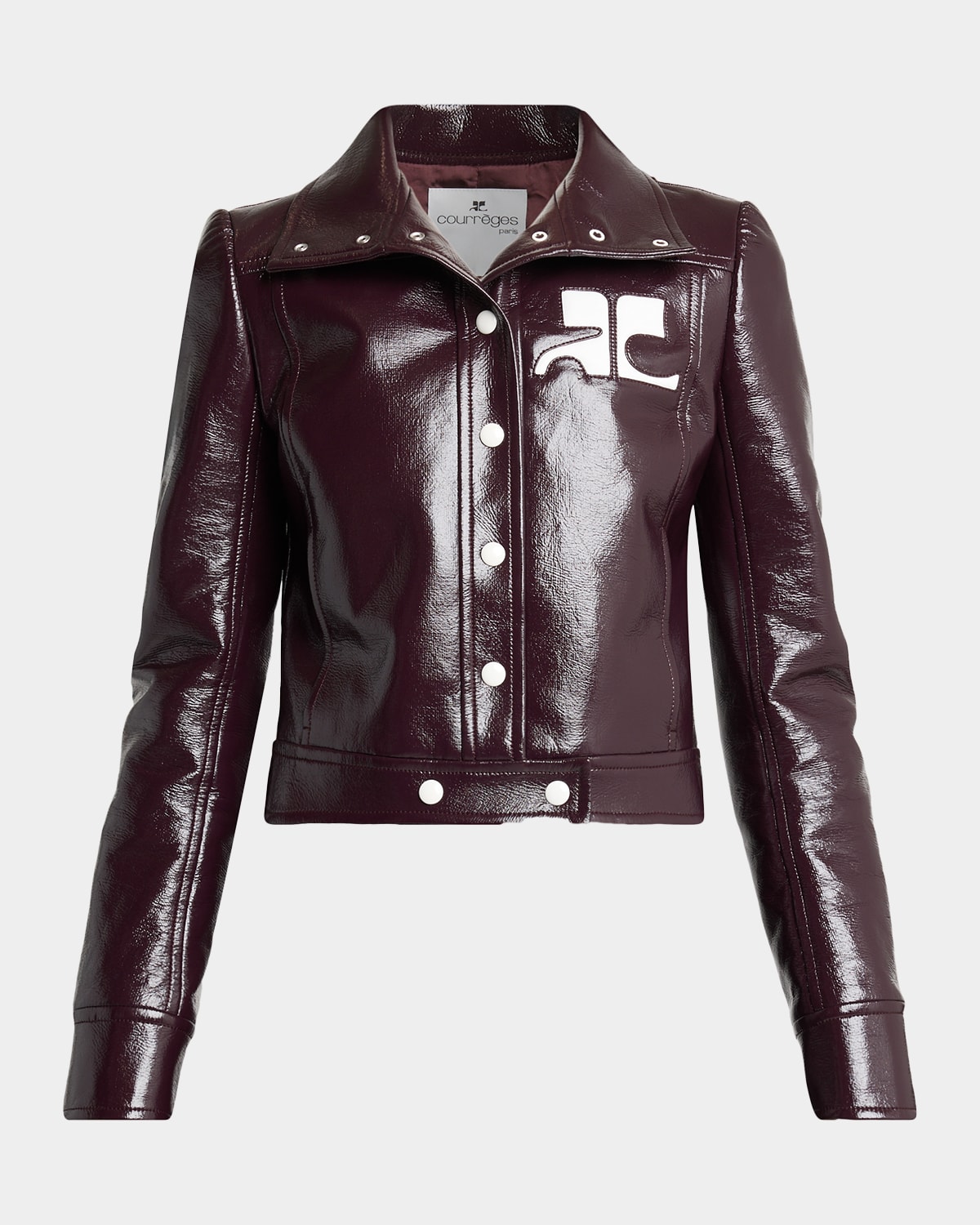 Courrèges Vinyl Reedition Jacket In Burnt Red