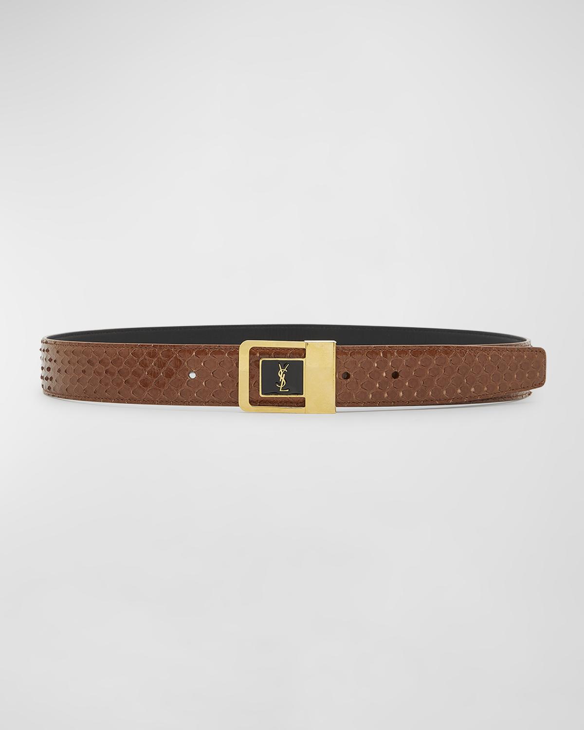 YSL Python Leather Belt