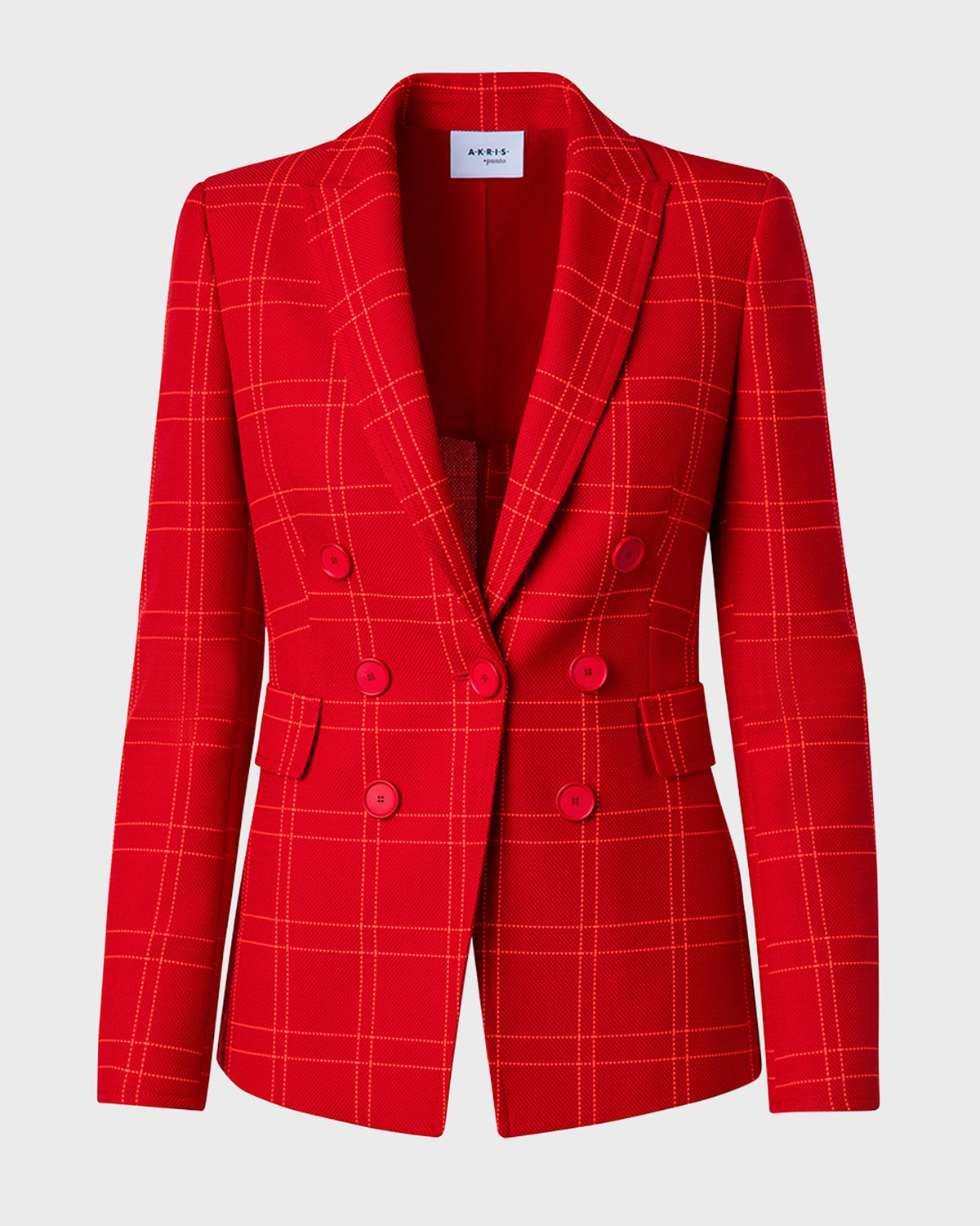 Akris punto Window Check Canvas Blazer Jacket