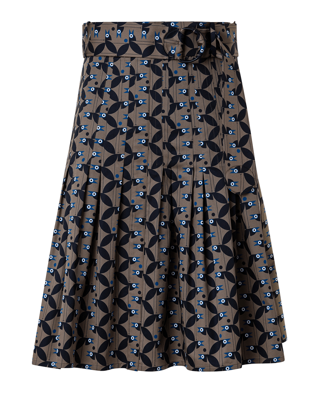 Akris punto Parasol-Print Long A-Line Skirt