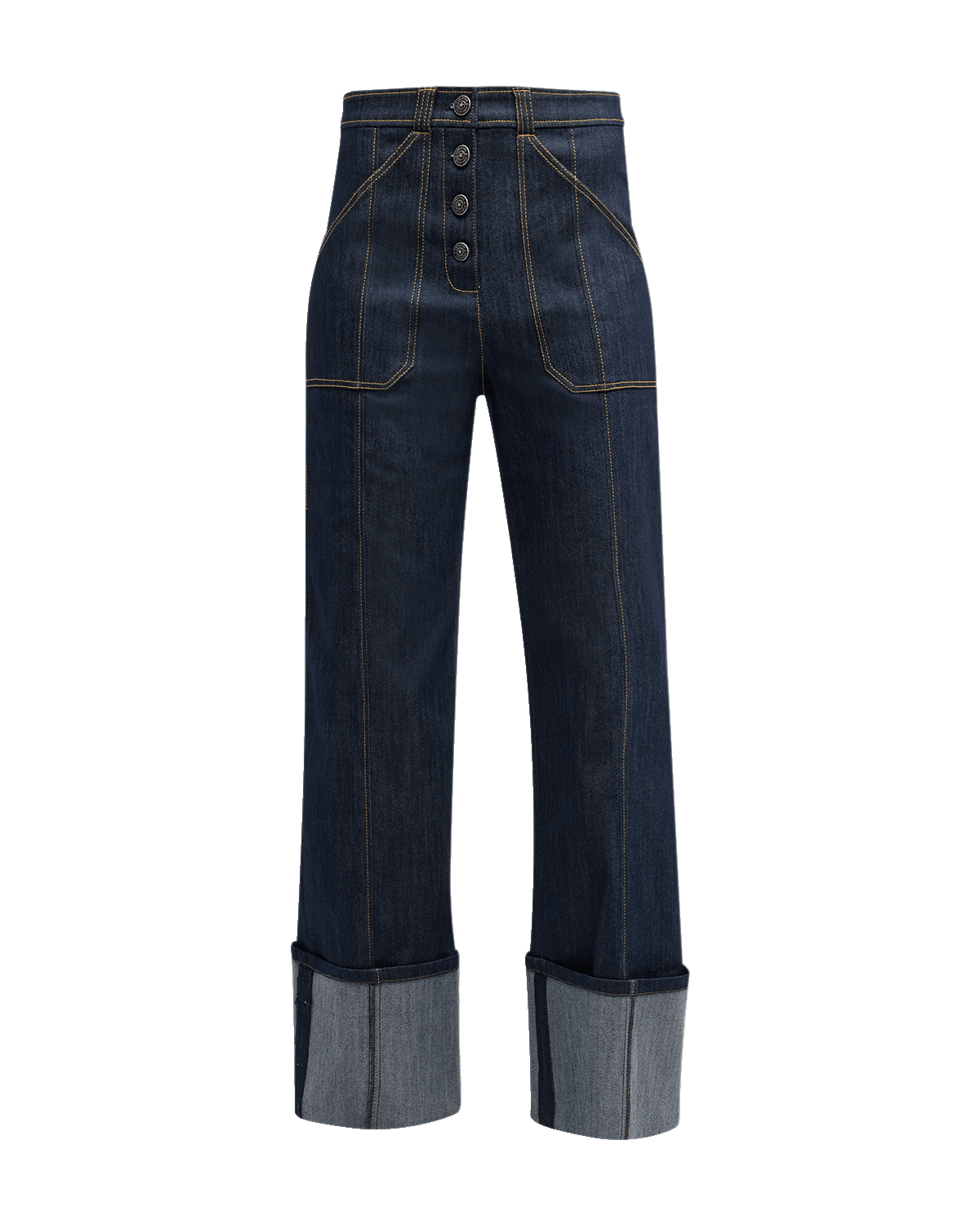 Cinq a Sept Benji Cuffed Ankle Topstitched Denim Pants