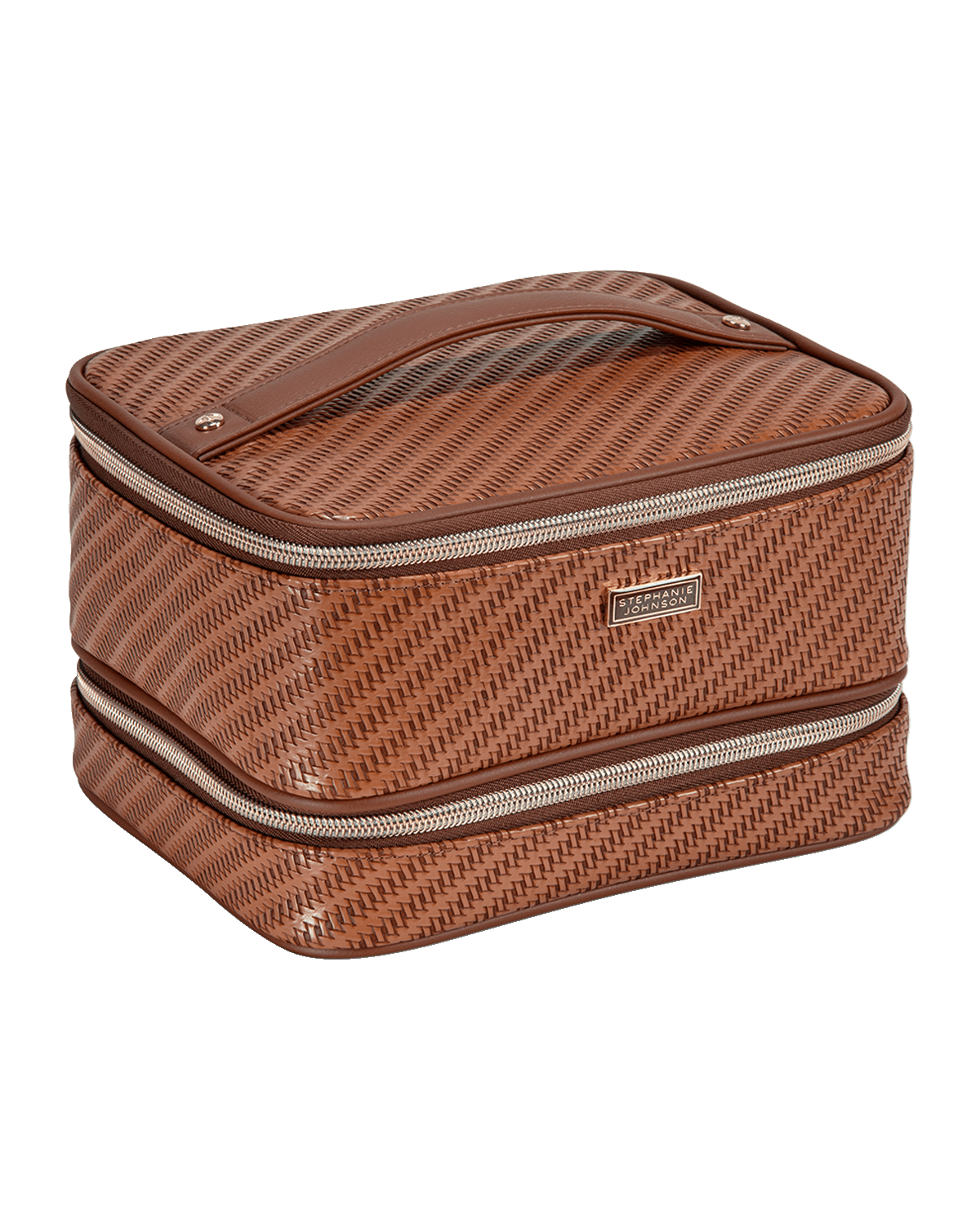 Stephanie Johnson Rosewood Cognac Jenny Train Case