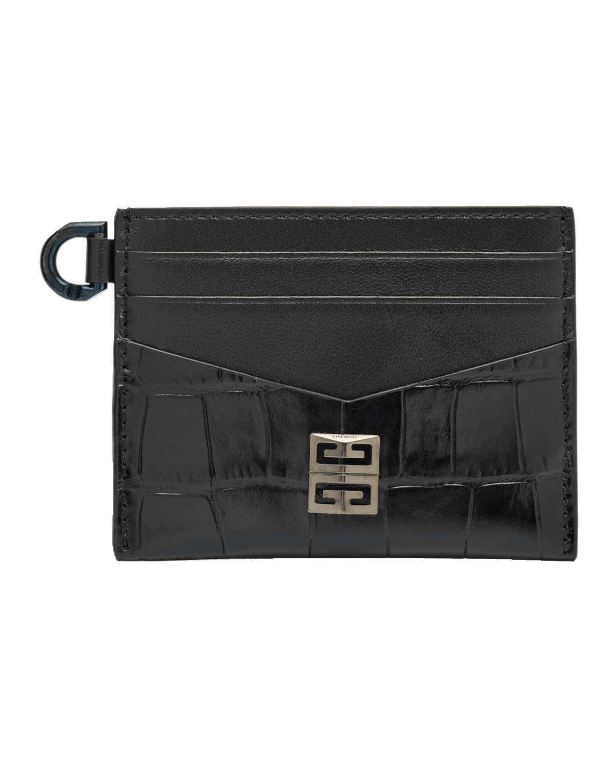 Givenchy 4G Cardholder in Croc Embossed Leather