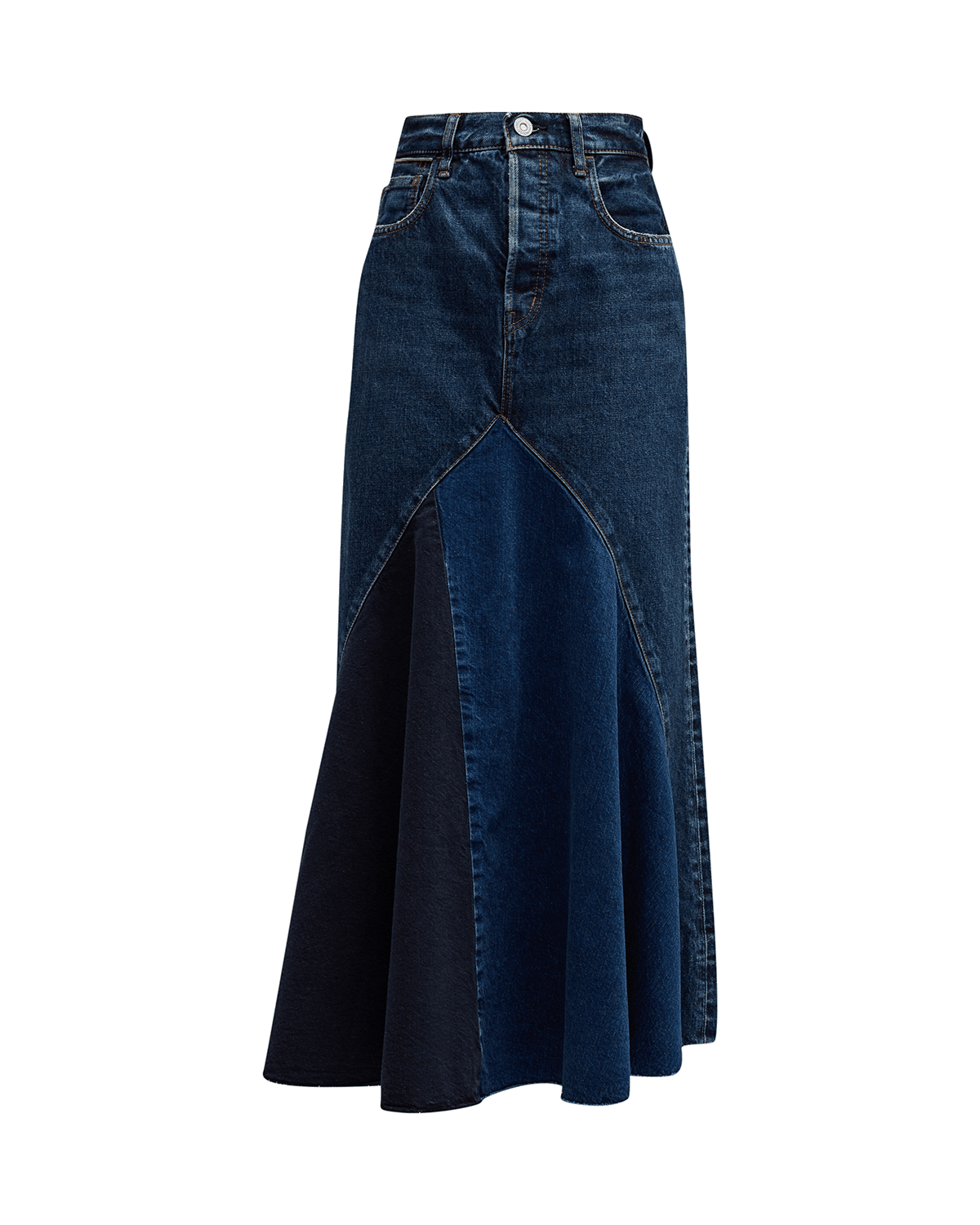 Enza Costa Soft Touch Slit Denim Skirt | Neiman Marcus