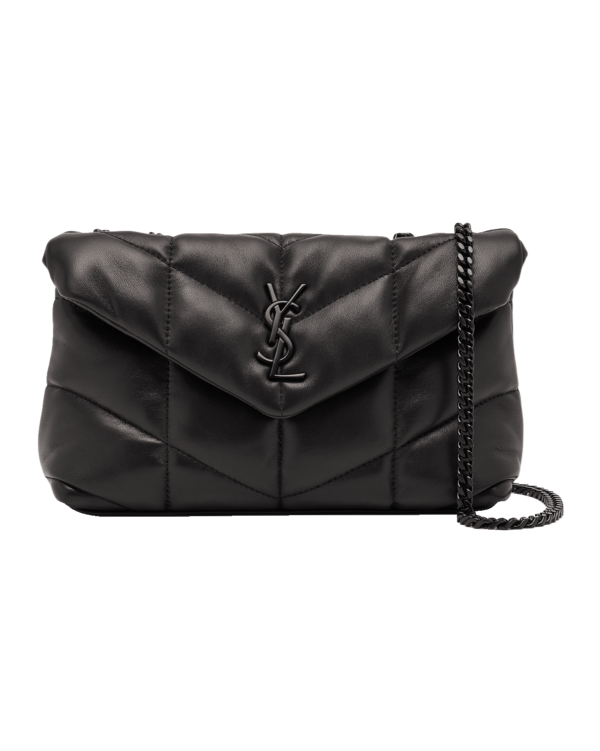 Saint Laurent Lou Puffer Toy YSL Shoulder Bag in Quilted Leather