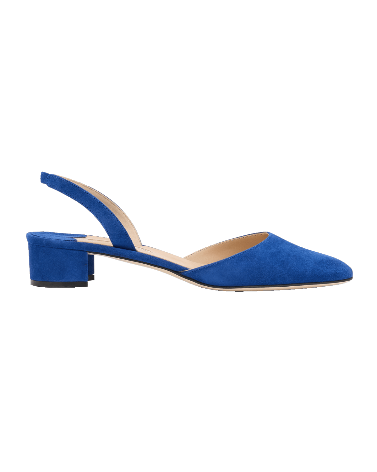 Manolo Blahnik Aspro Suede Slingback Ballerina Pumps