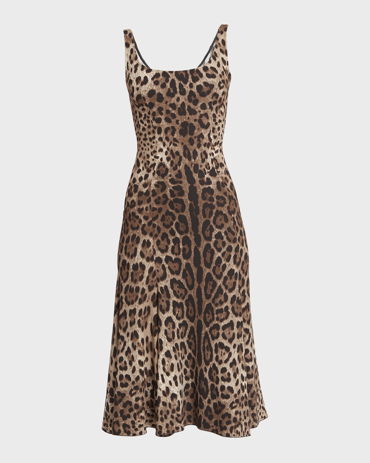 Dolce&Gabbana Leopard Fit-Flare Midi Dress