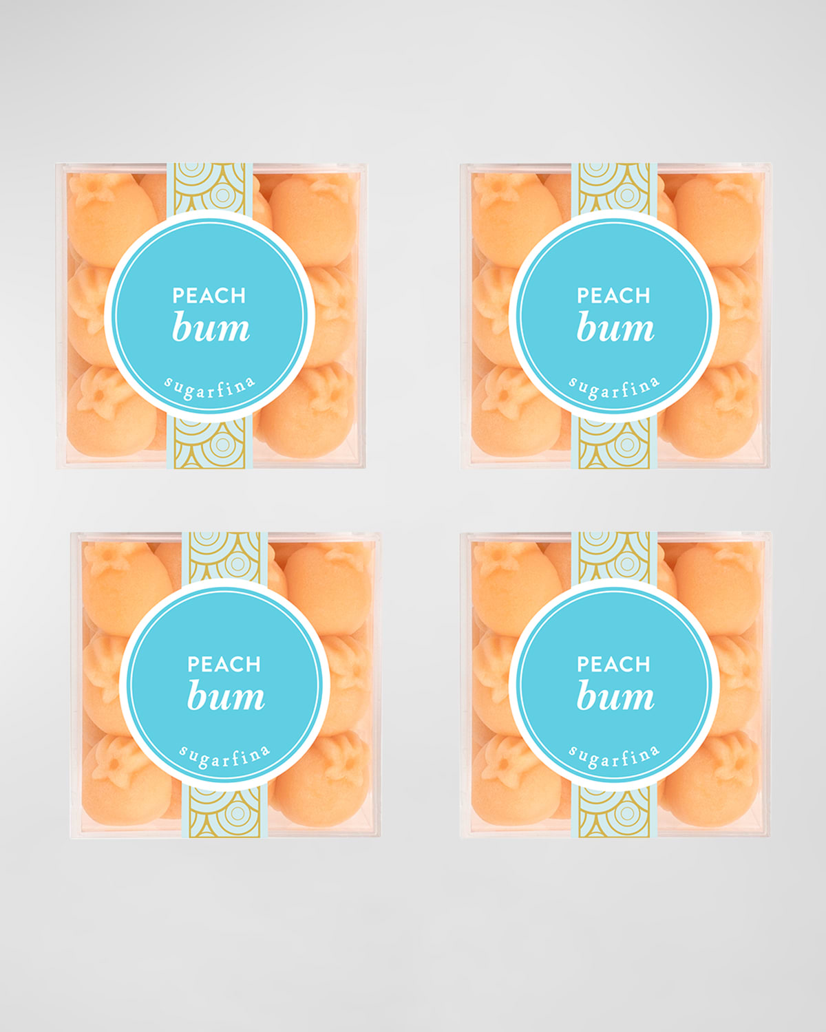 Sugarfina Peach Bum - Small Cube 4-Piece Kit