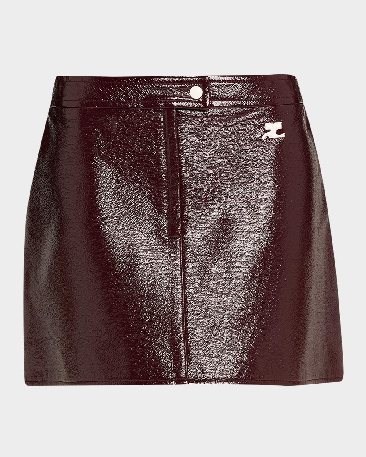 Courreges Reedition Vinyl Mini Skirt
