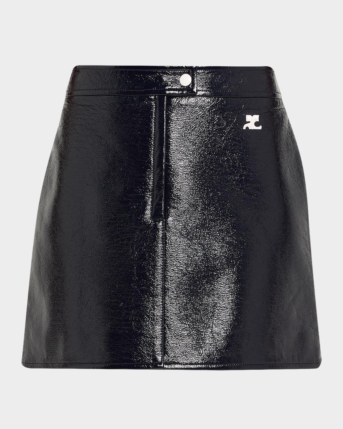 Courreges Reedition Vinyl Mini Skirt
