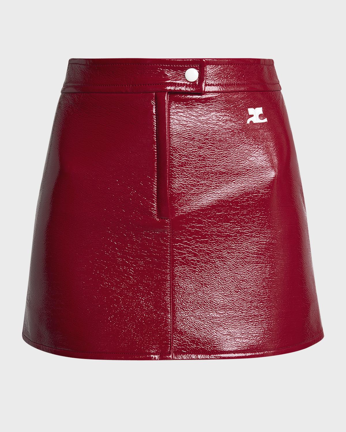 Courreges Reedition Vinyl Mini Skirt