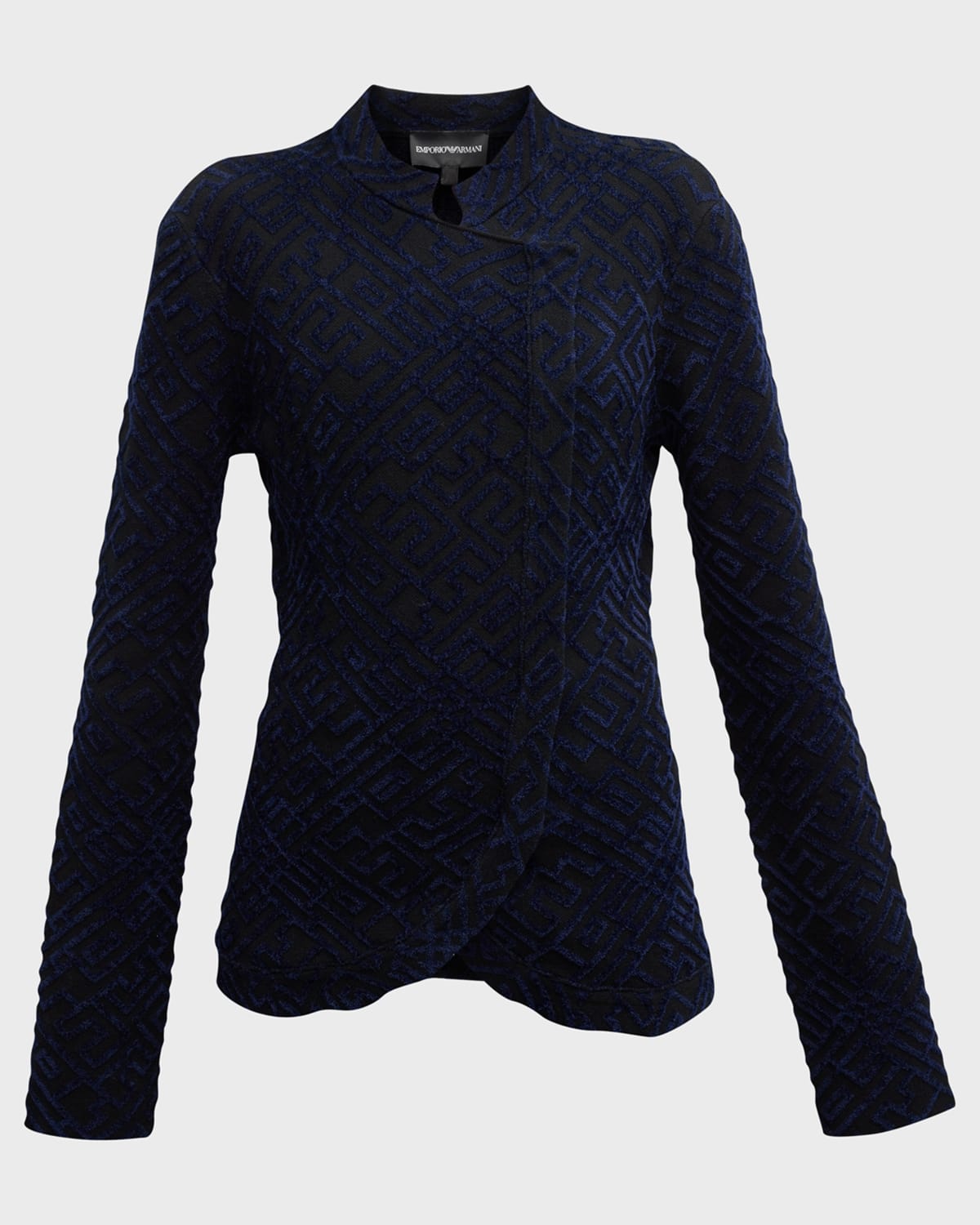 Emporio Armani Asymmetric Geo Jacquard Jacket
