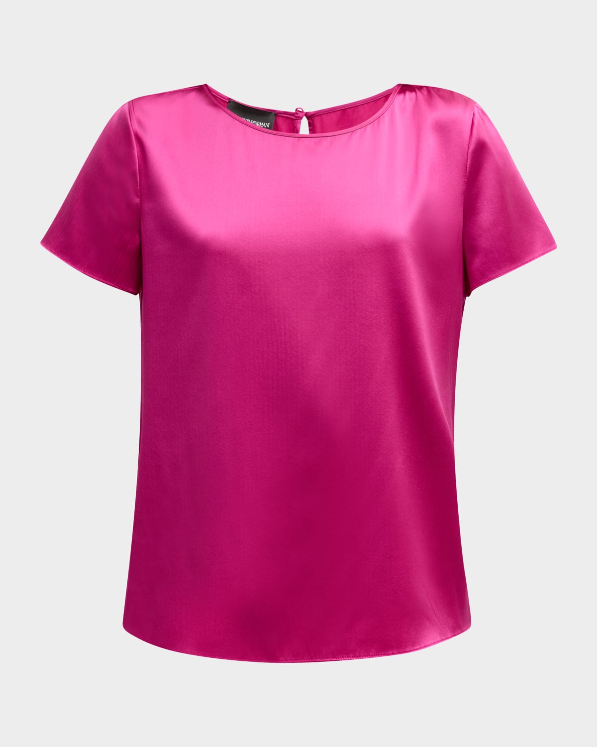 Emporio Armani Crewneck Silk Satin Tee