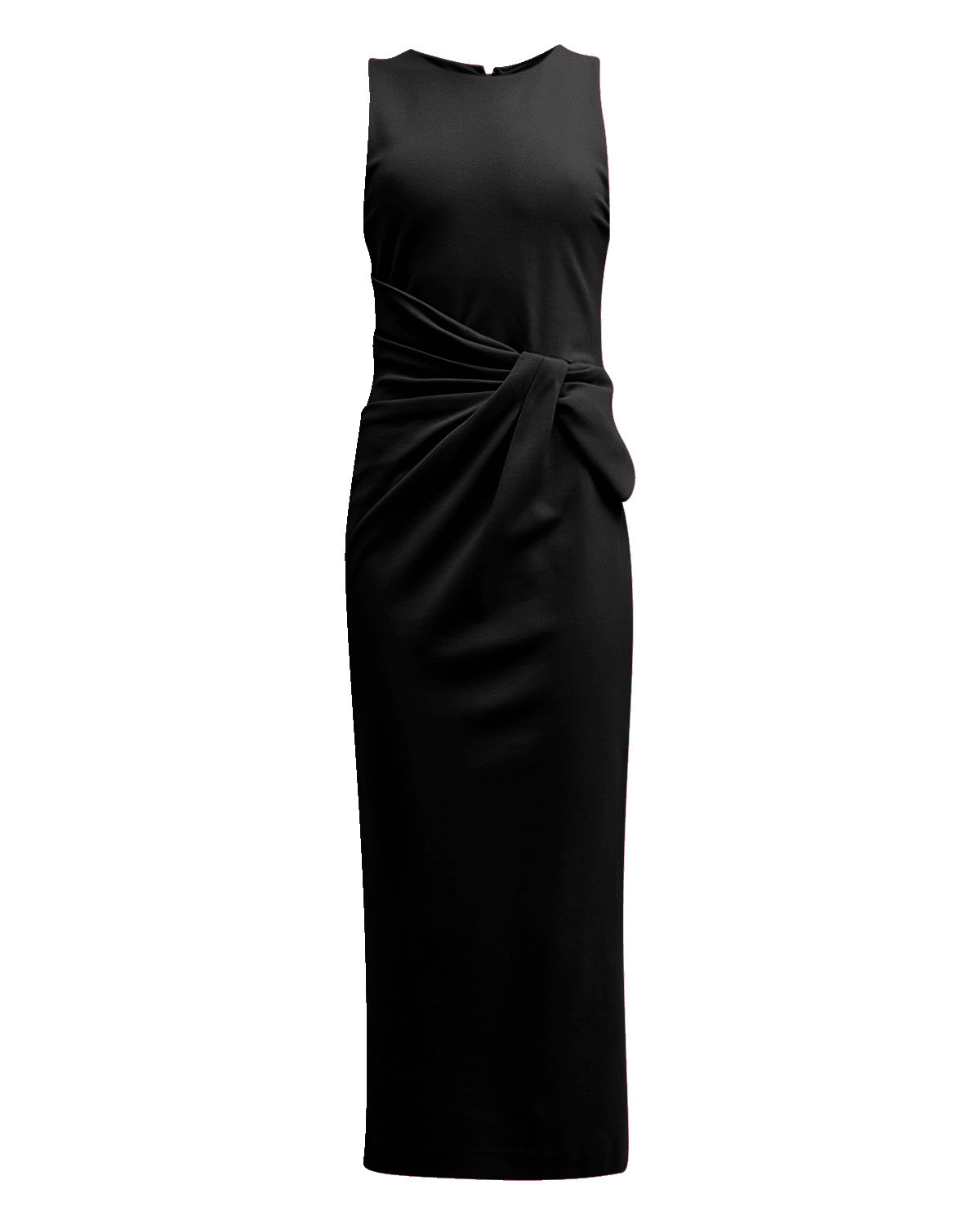 Emporio Armani Sleeveless Twist-Front Jersey Midi Dress