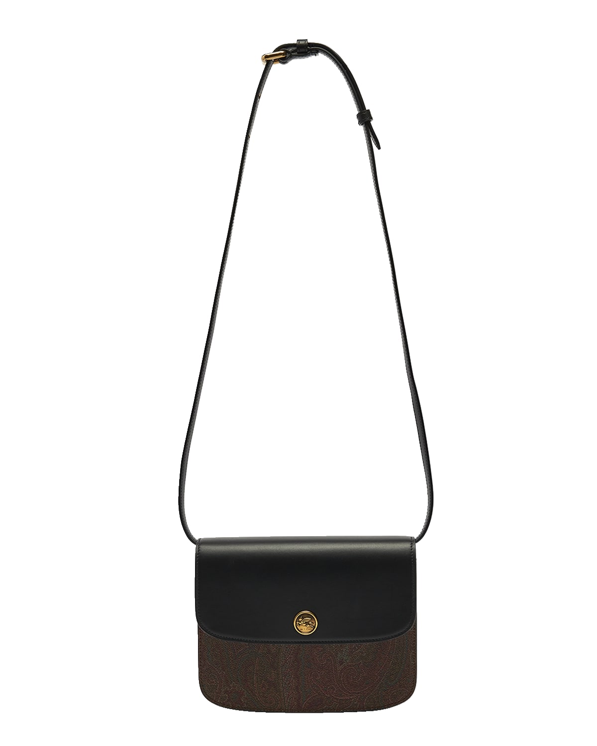 Etro Essential Paisley-Print Leather Crossbody Bag