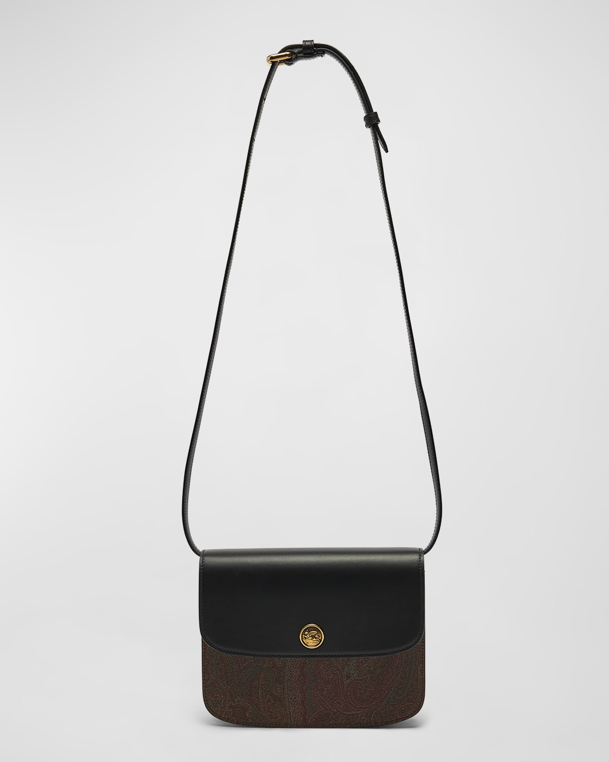 Etro Essential Paisley-Print Leather Crossbody Bag