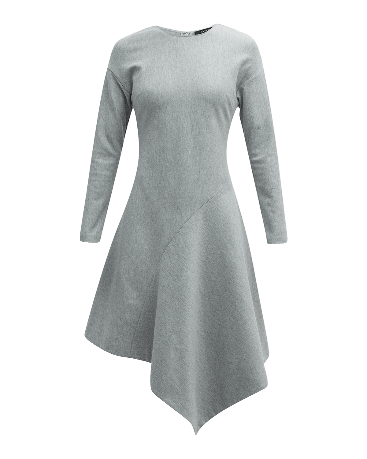 Natori Asymmetric A-Line Jersey Midi Dress