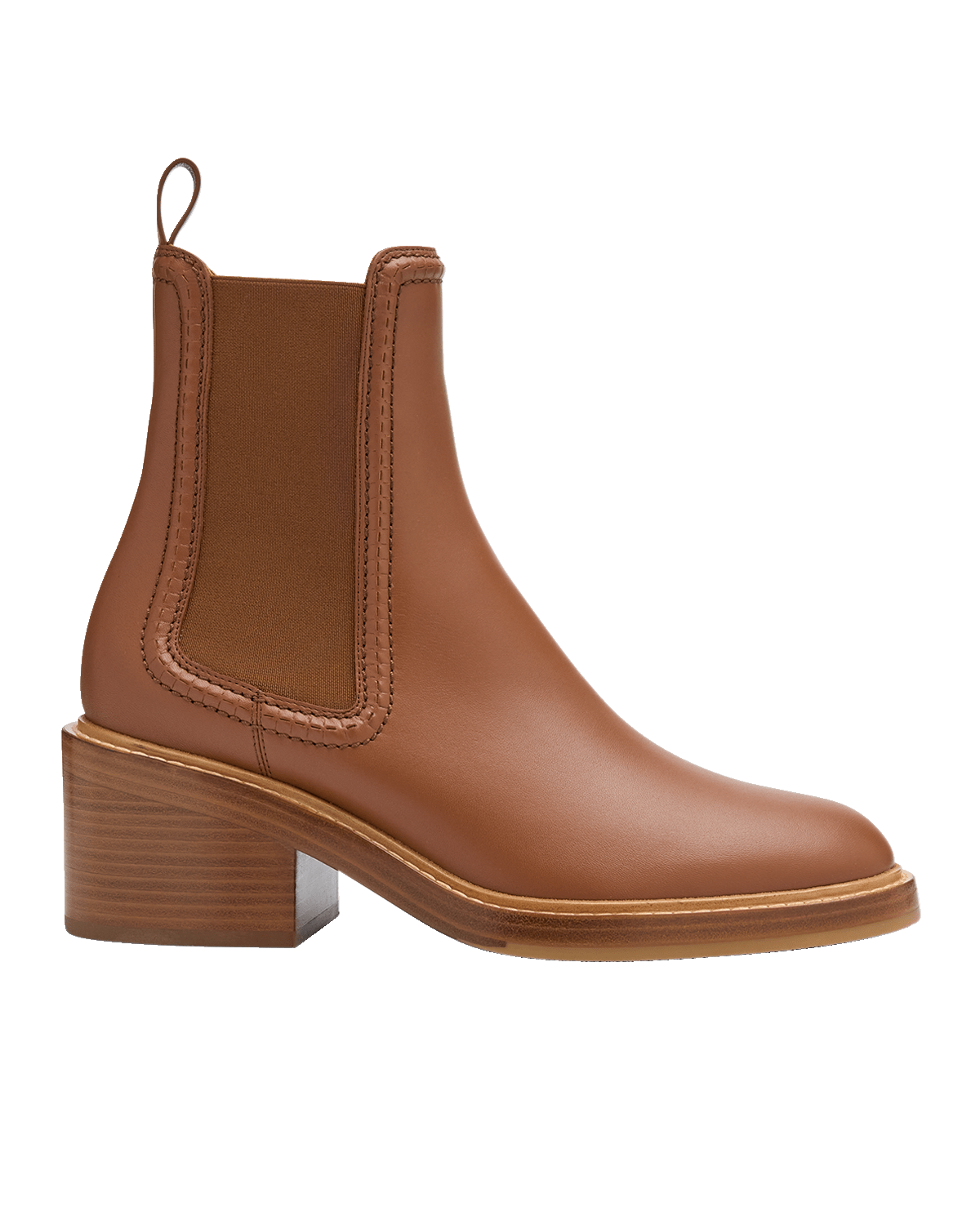 Chloe Mallo Leather Ankle Chelsea Boots