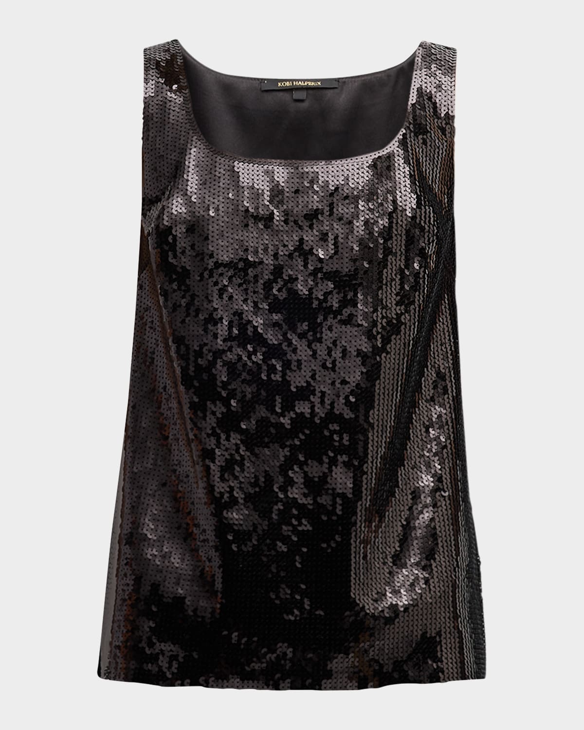 Kobi Halperin Gillian Sleeveless Scoop-Neck Sequin Blouse