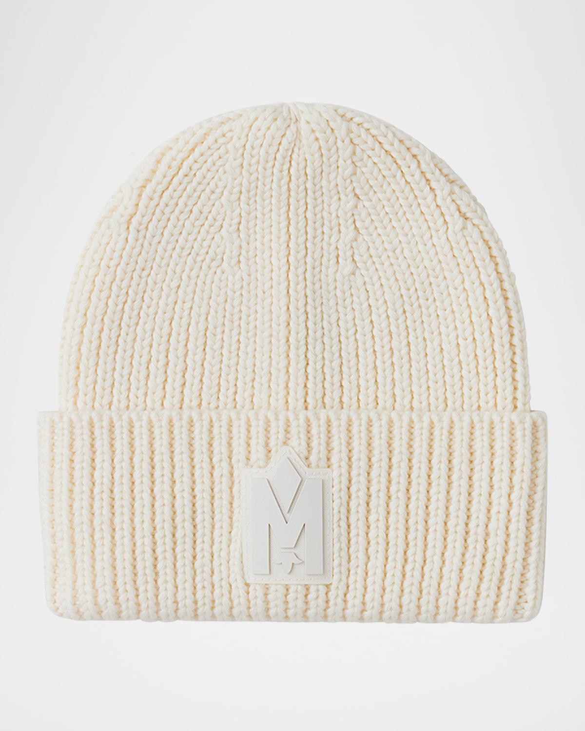 Mackage Men's M-Logo Patch Beanie Hat