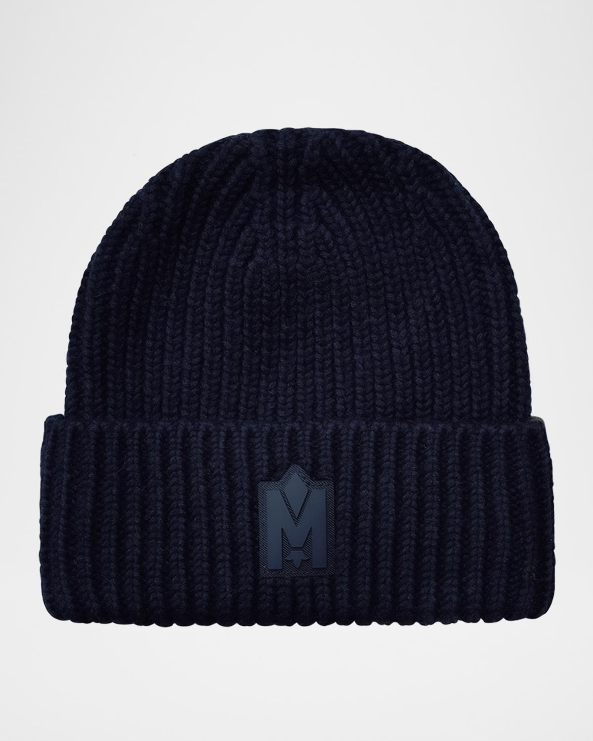 Mackage Men's M-Logo Patch Beanie Hat
