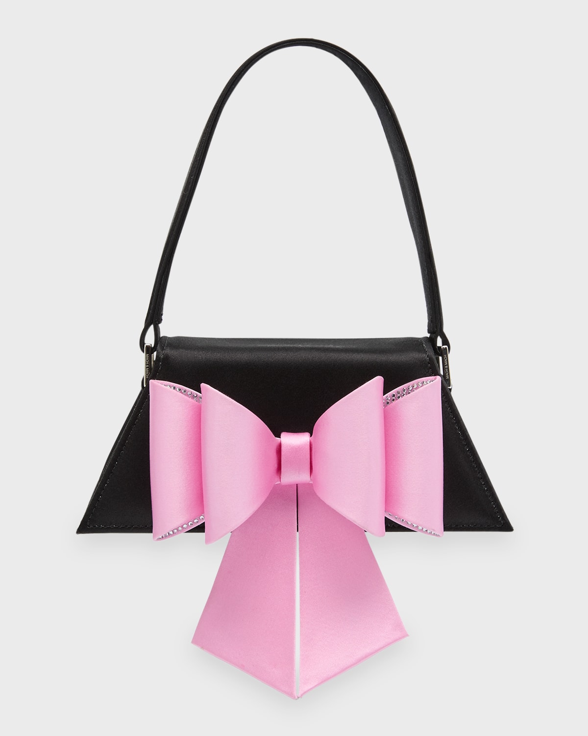 MACH & MACH Le Cadeau Mini Bow Satin Top-Handle Bag