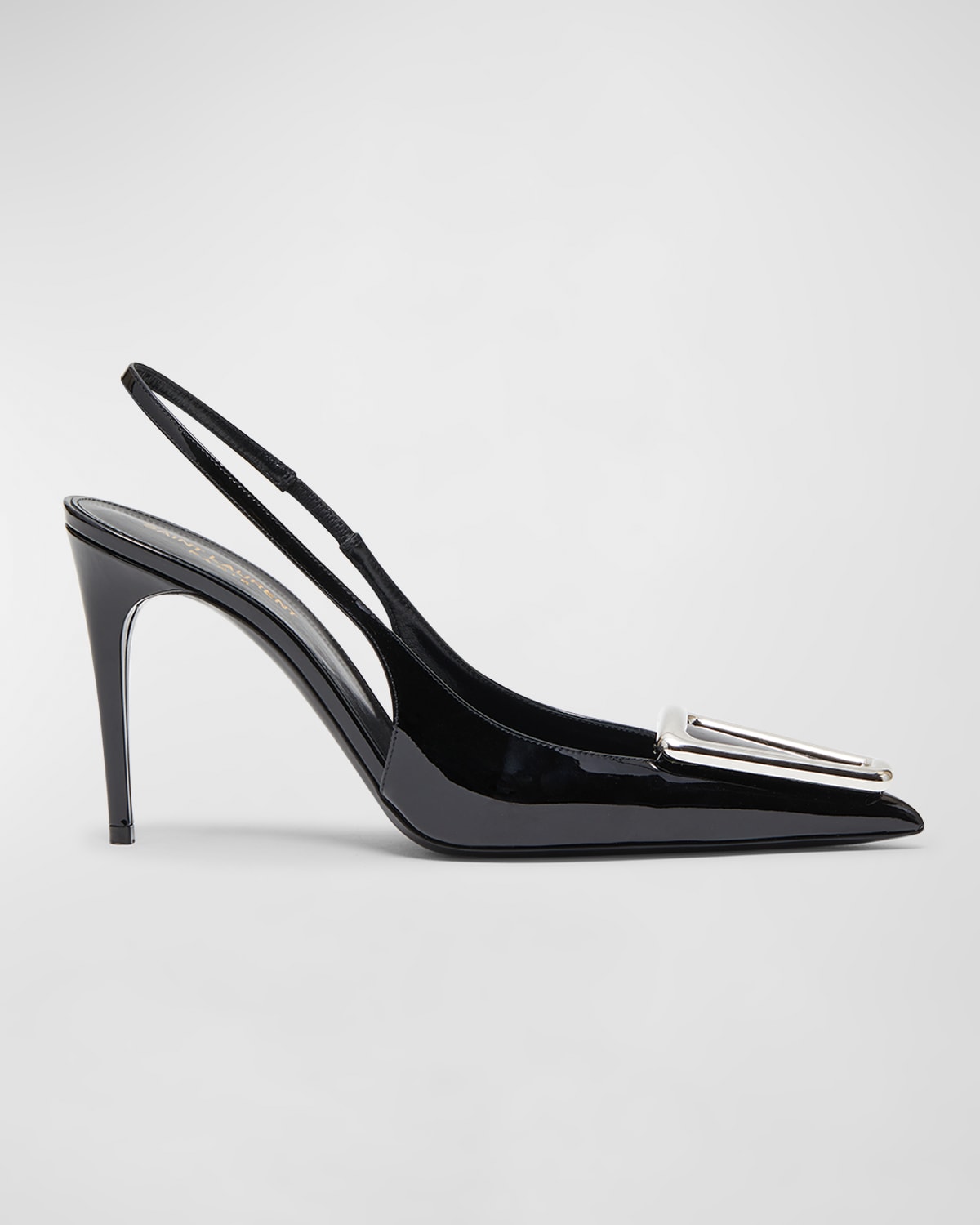 Saint Laurent Avenue Patent Leather Slingback Pumps