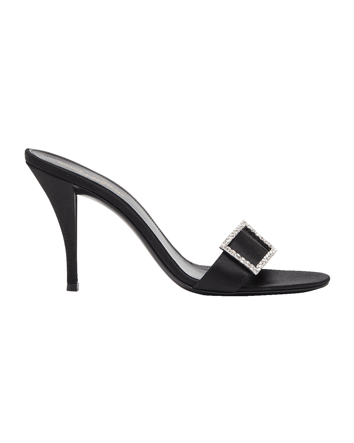 Saint Laurent Simone Satin Buckle Mules