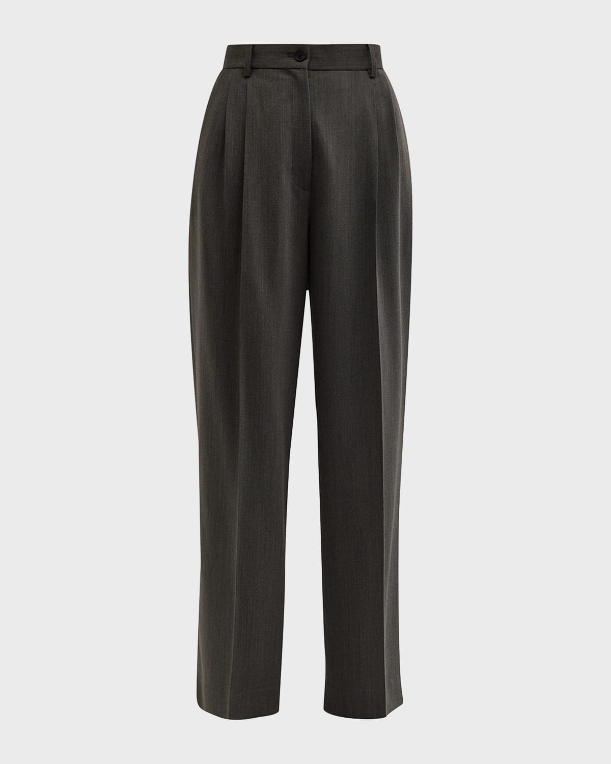 THE ROW Double-Pleated Wide-Leg Baguette Pants