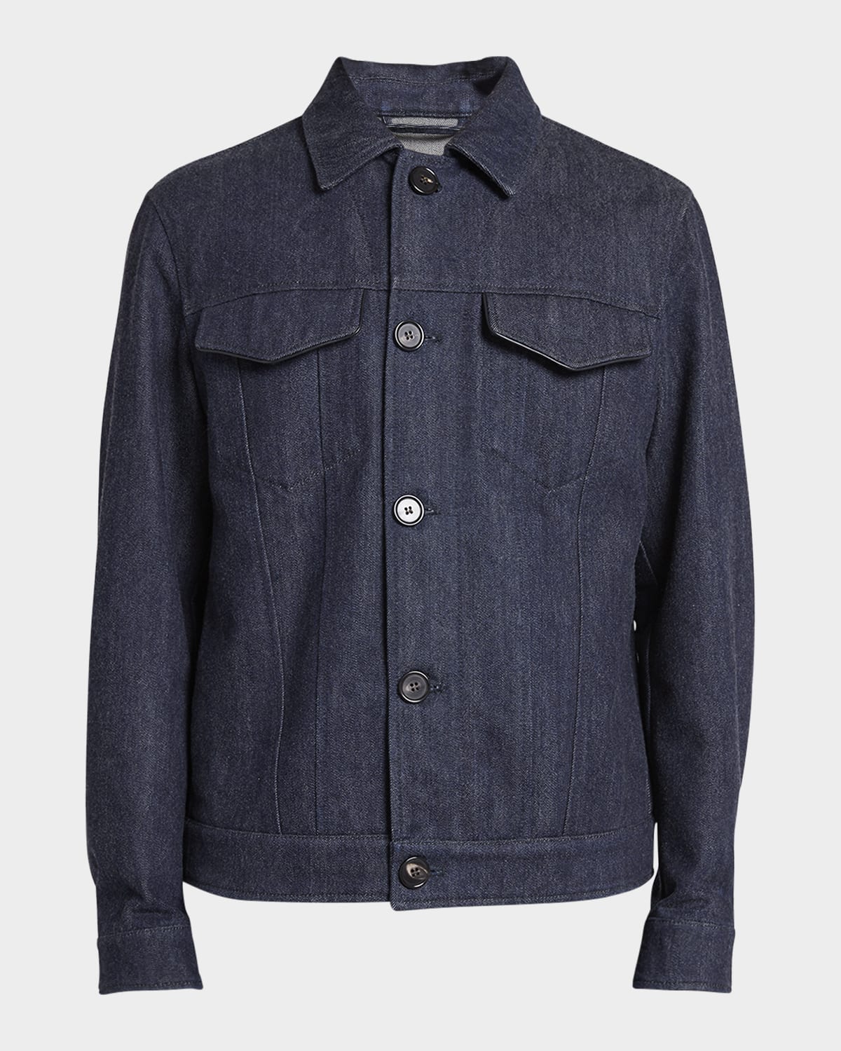 Loro Piana Men's Nieve Denim Trucker Jacket