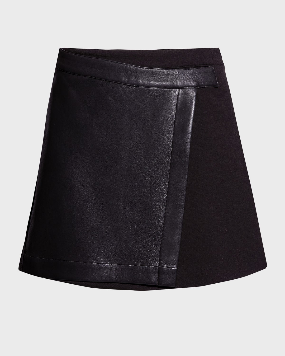 AS by DF Vera Leather Wrap Mini Skirt