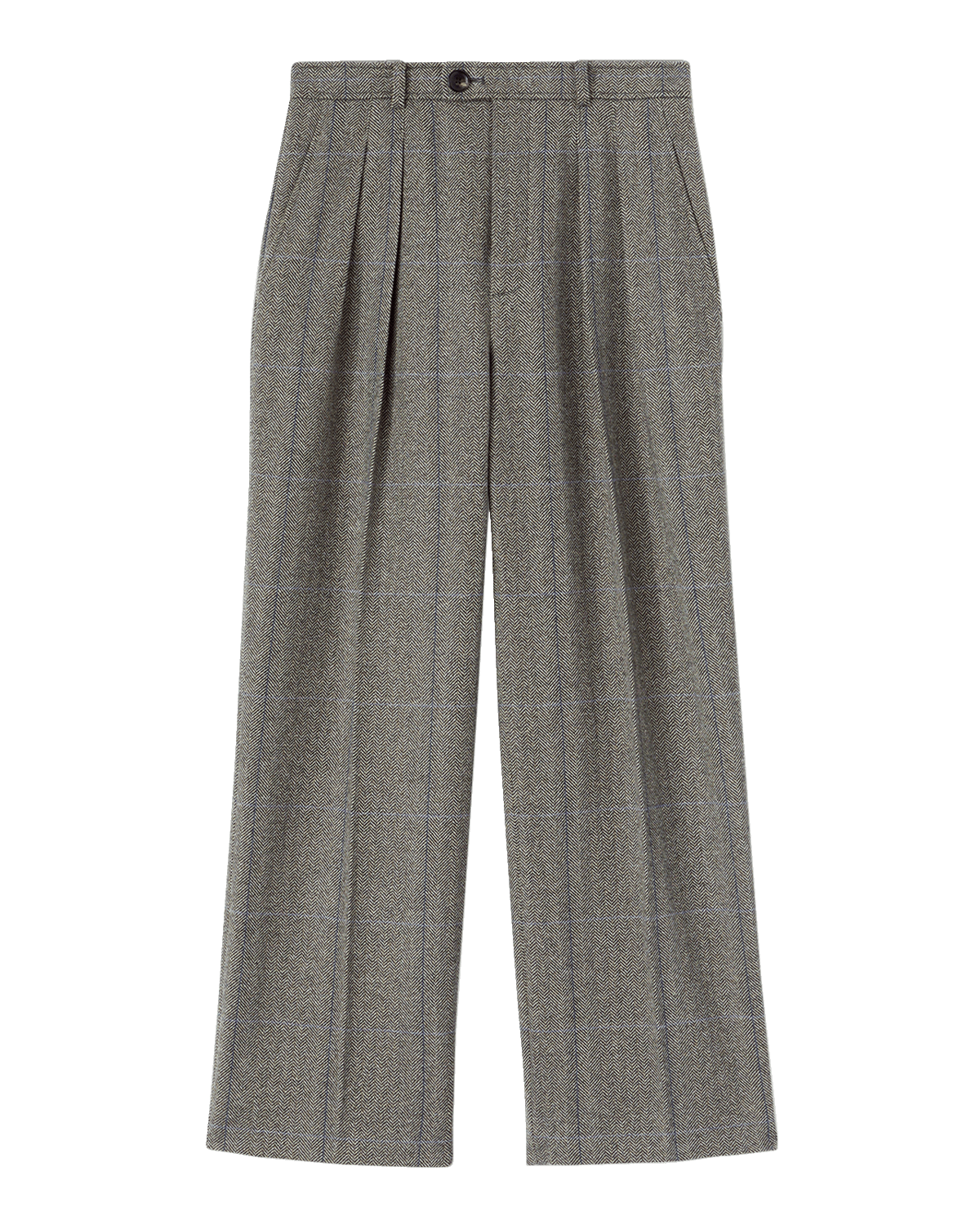Loro Piana Yurik Cheviot Cashmere Overcheck Trousers