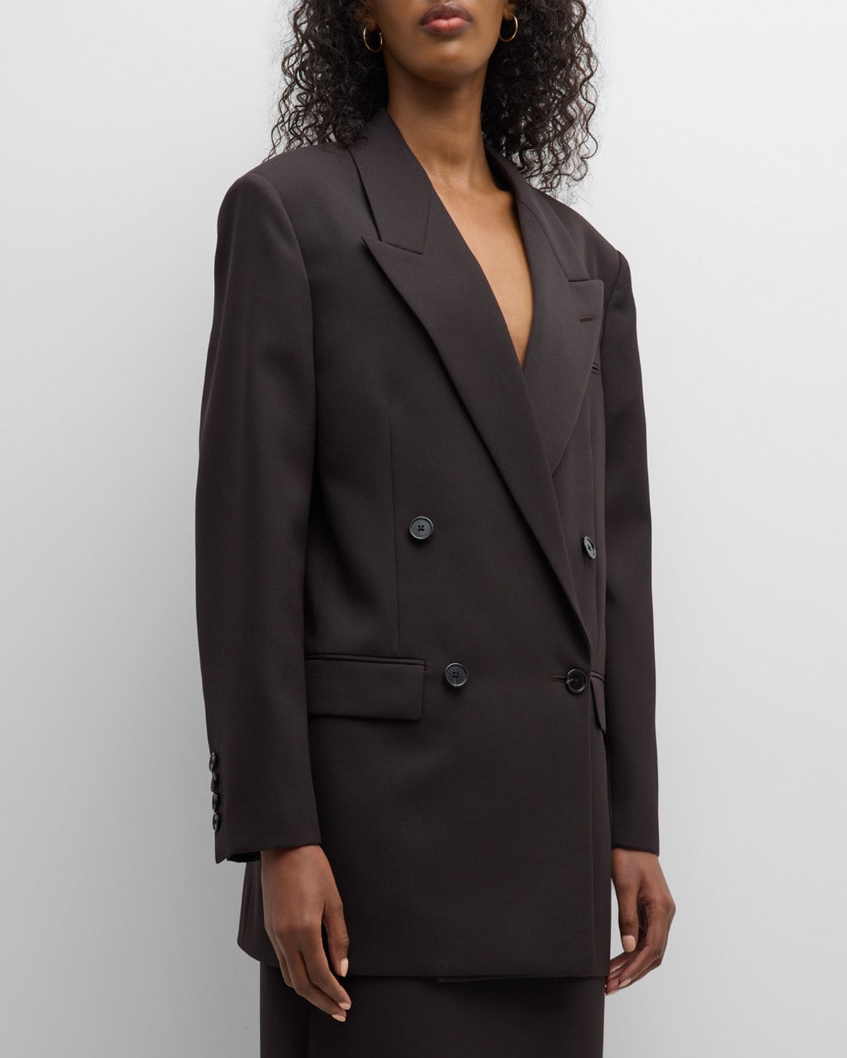 THE ROW Myriam Double-Breasted Wool Blazer