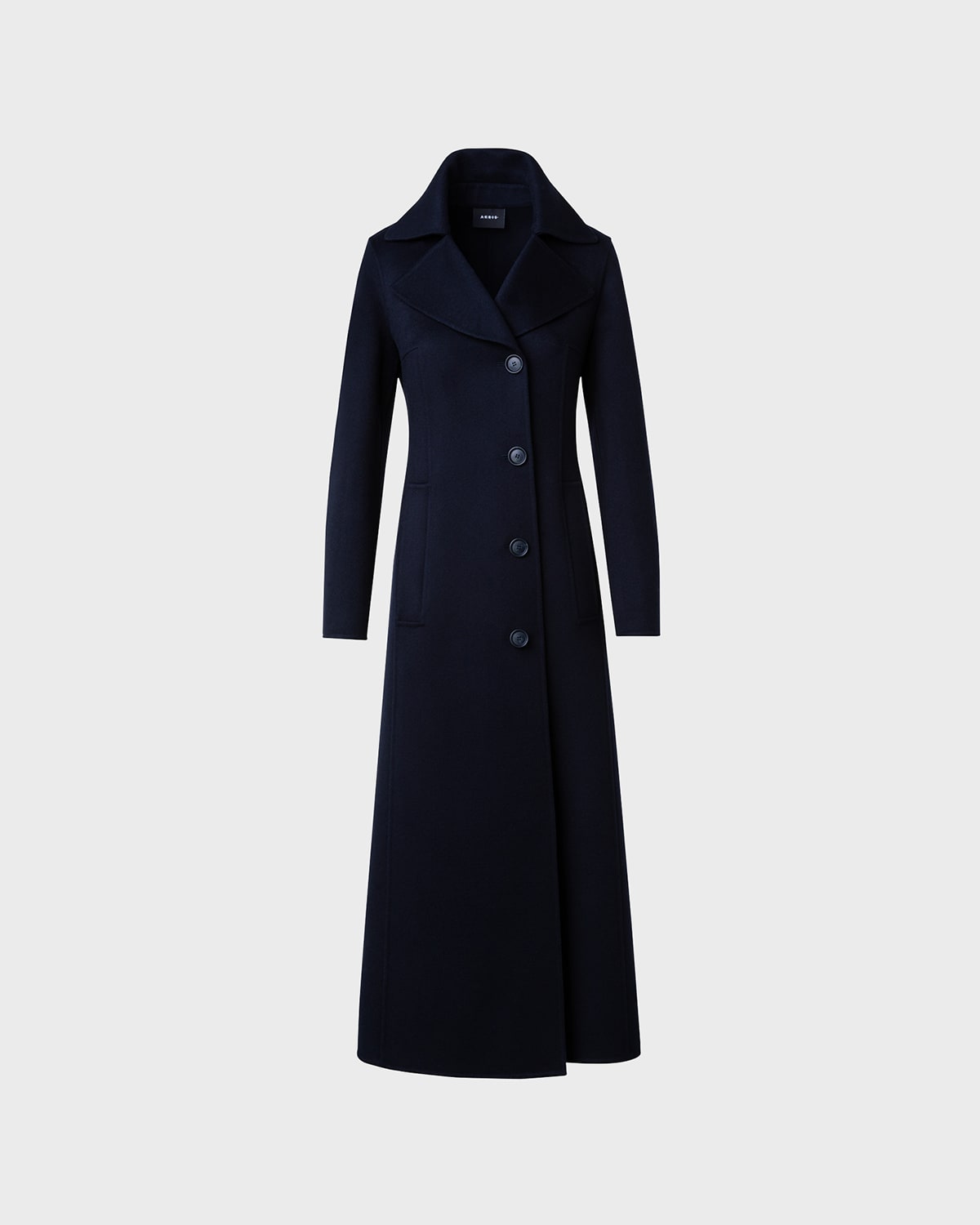 Akris Cashmere Double-Face Single-Breasted Long Coat