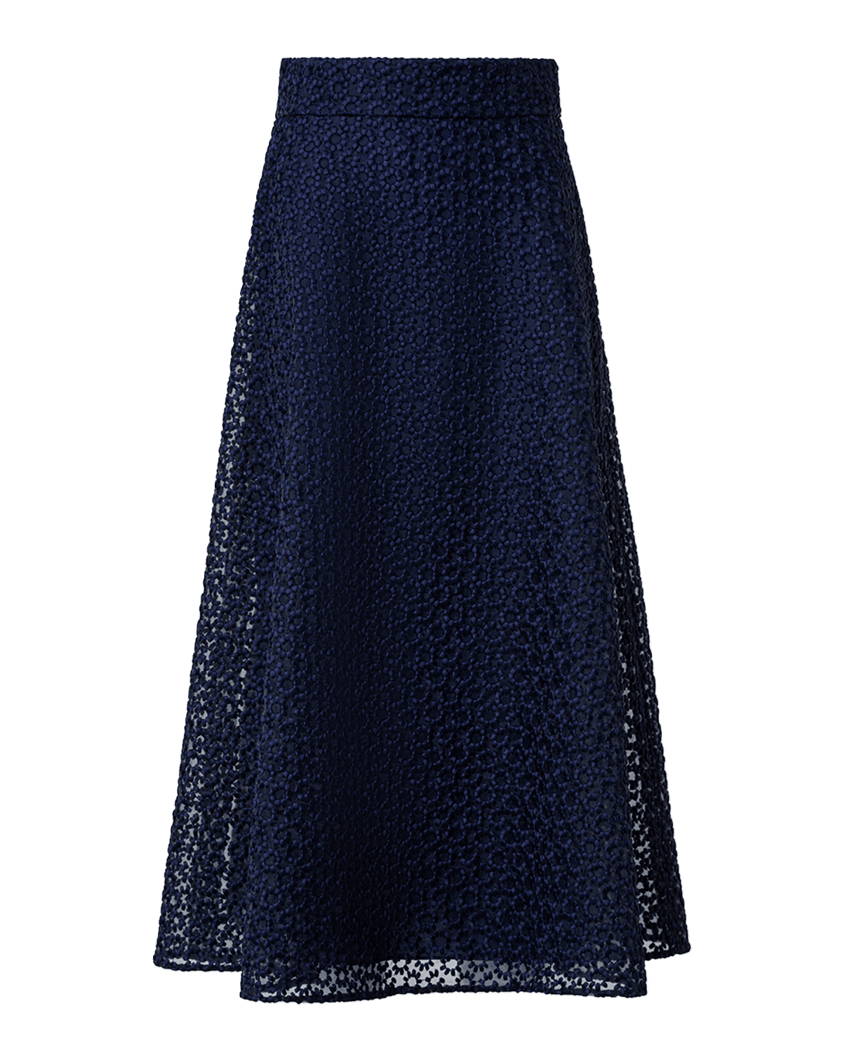 Akris St.Gallen Embroidered Organza Midi Skirt