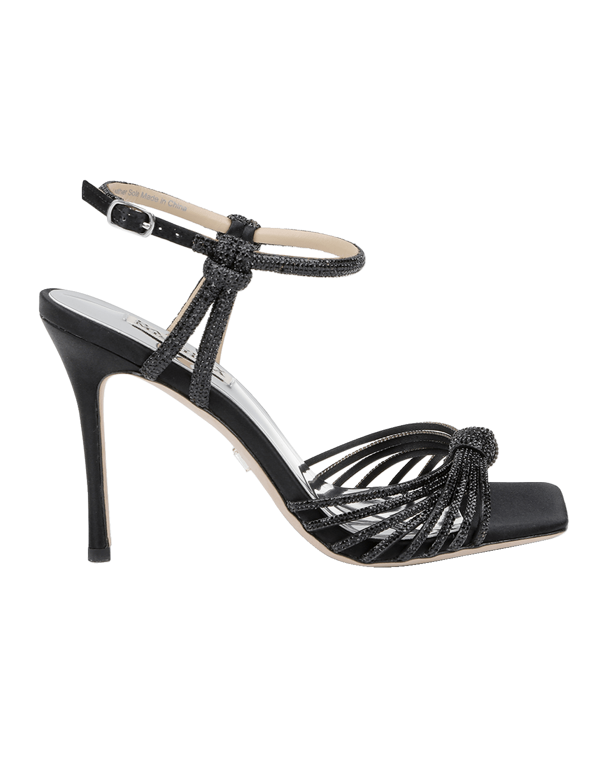Badgley Mischka Estella Crystal Knot Cocktail Sandals