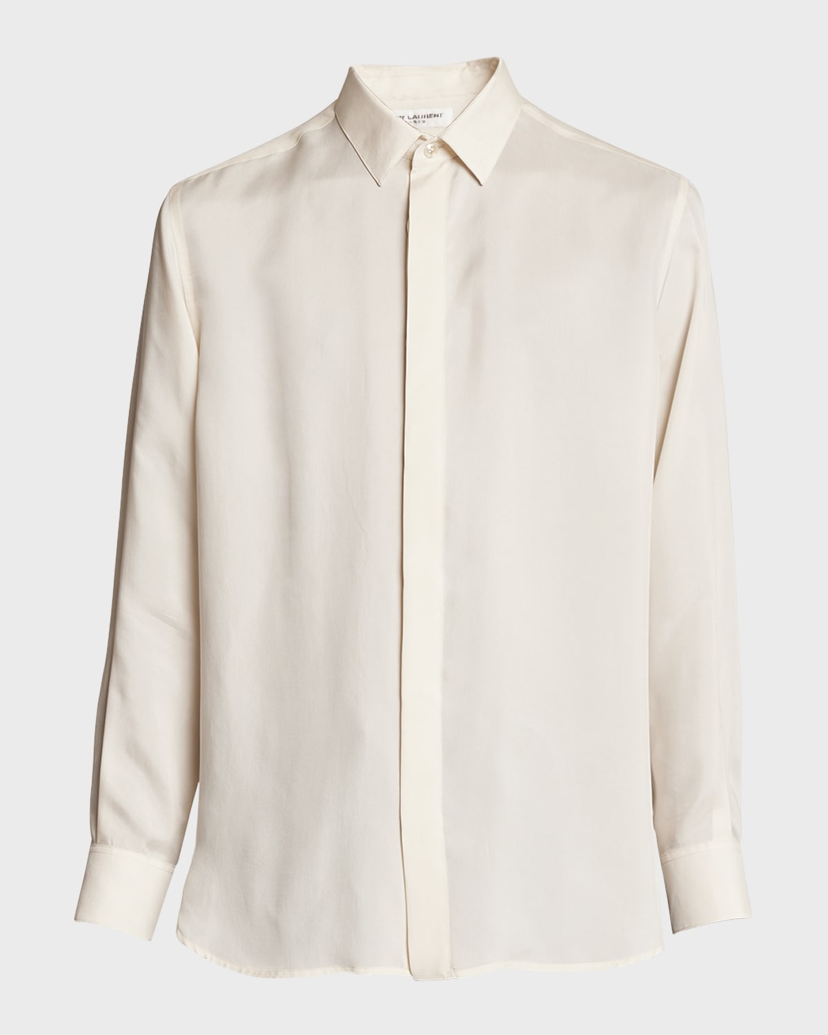 Saint Laurent Men's Yves Satin Dress Shirt