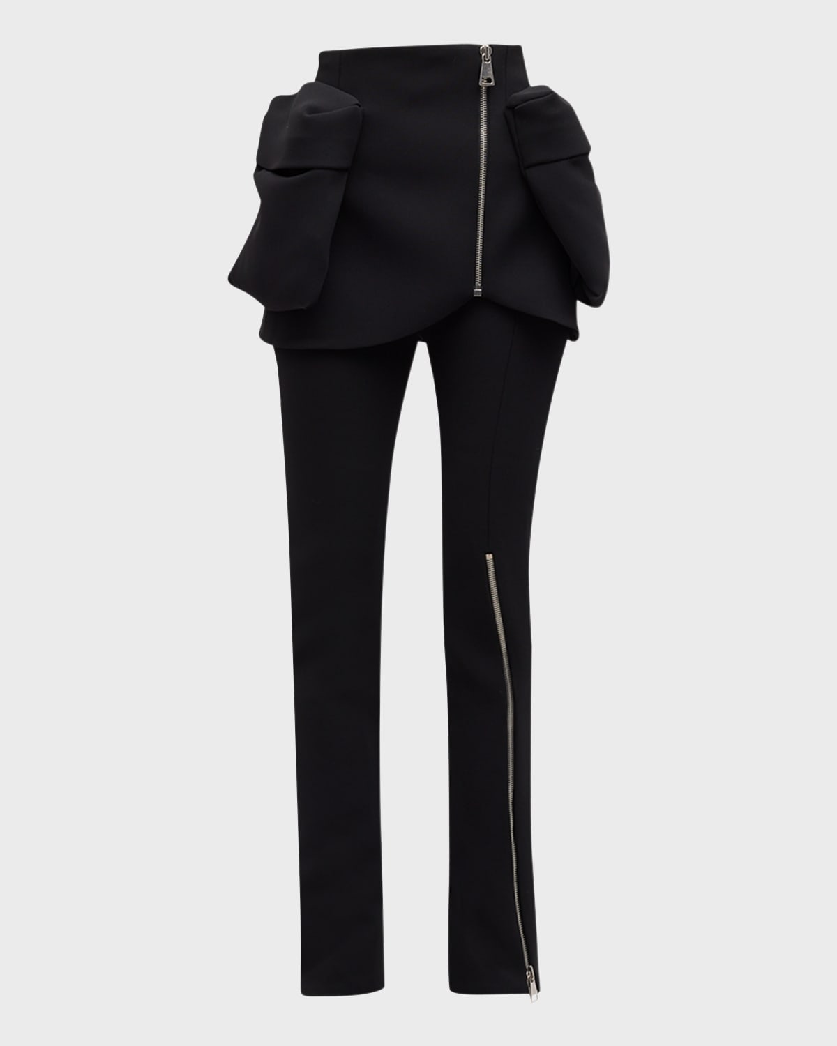 A.W.A.K.E. MODE Exposed Zip Basque Pants with Oversized Pockets