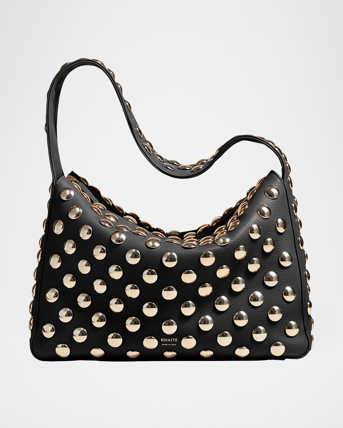 Elena Studded Leather Shoulder Bag