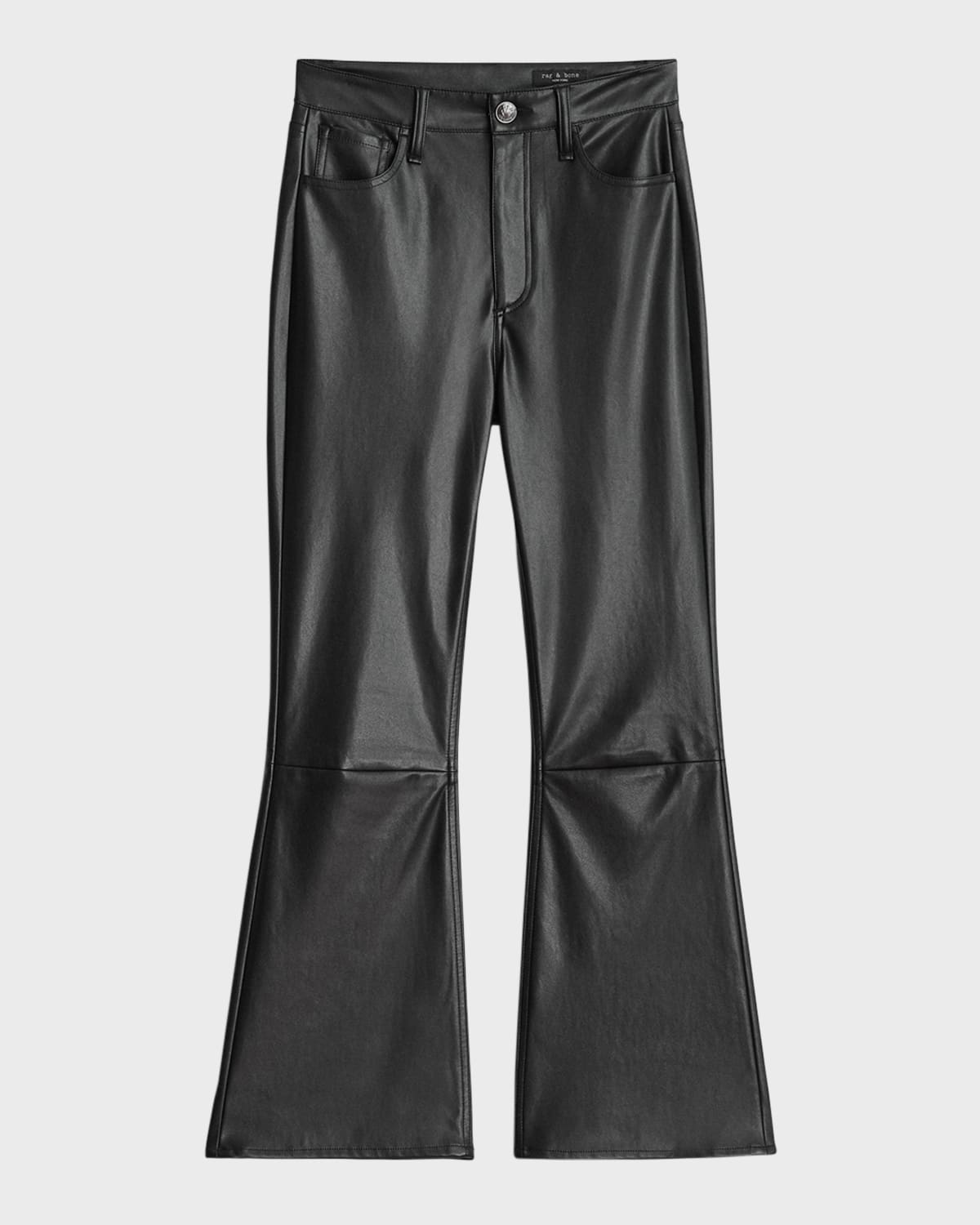 Rag & Bone Casey Faux-Leather Crop Flare Pants