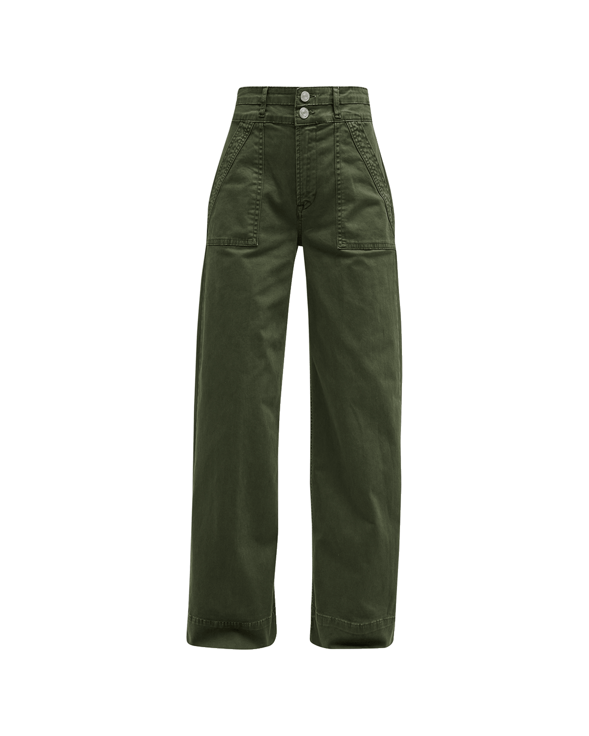 FRAME Cropped Slim Denim Palazzo Pants