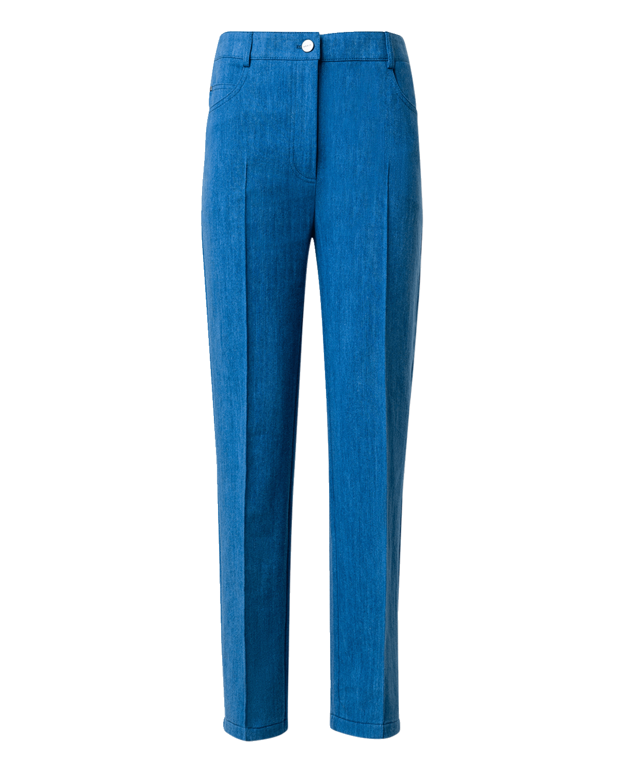 Akris Fari High-Rise Straight-Leg Crop Denim Stretch Pants