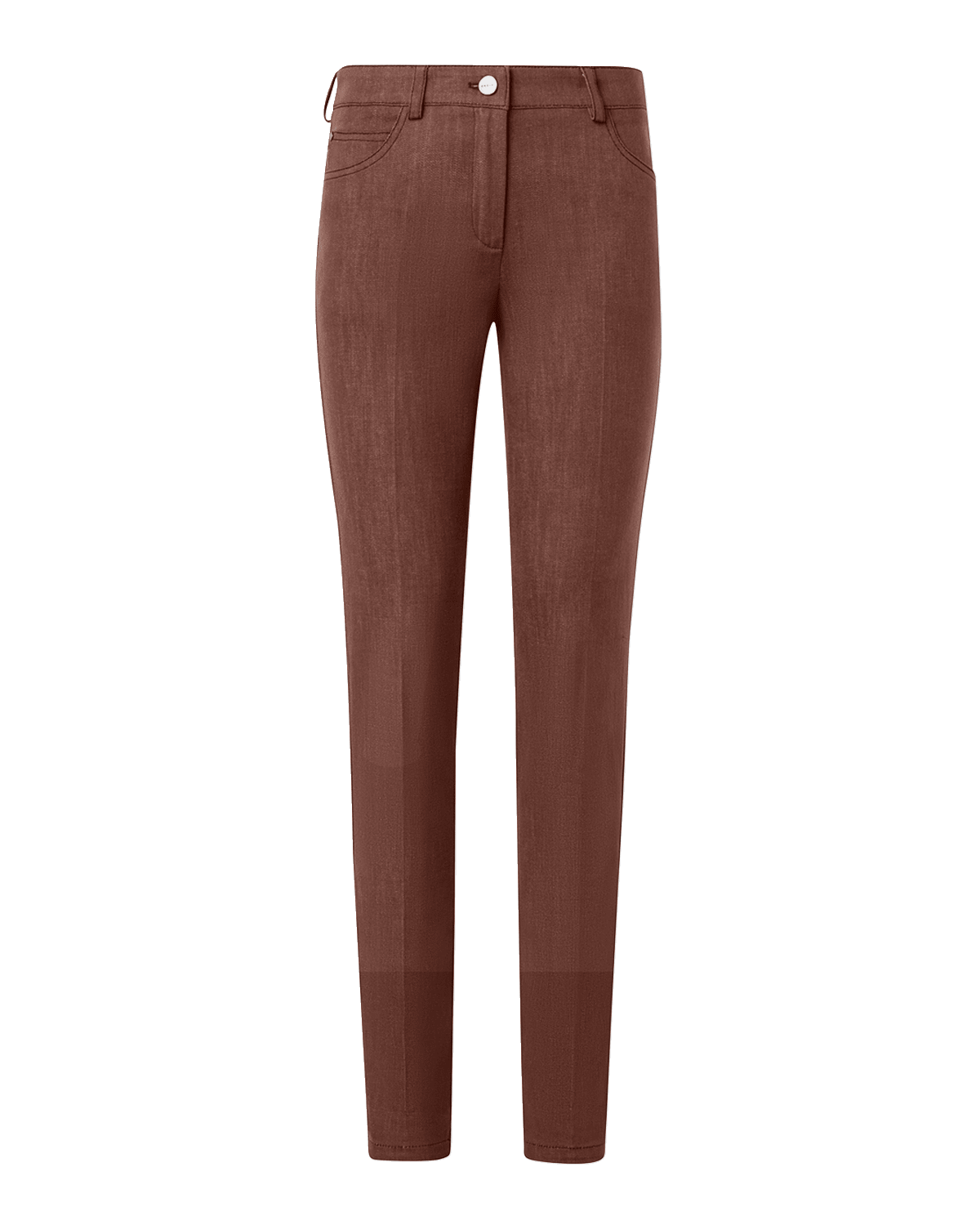 Akris Magda Mid-Rise Slim-Leg Cotton Denim Stretch Pants