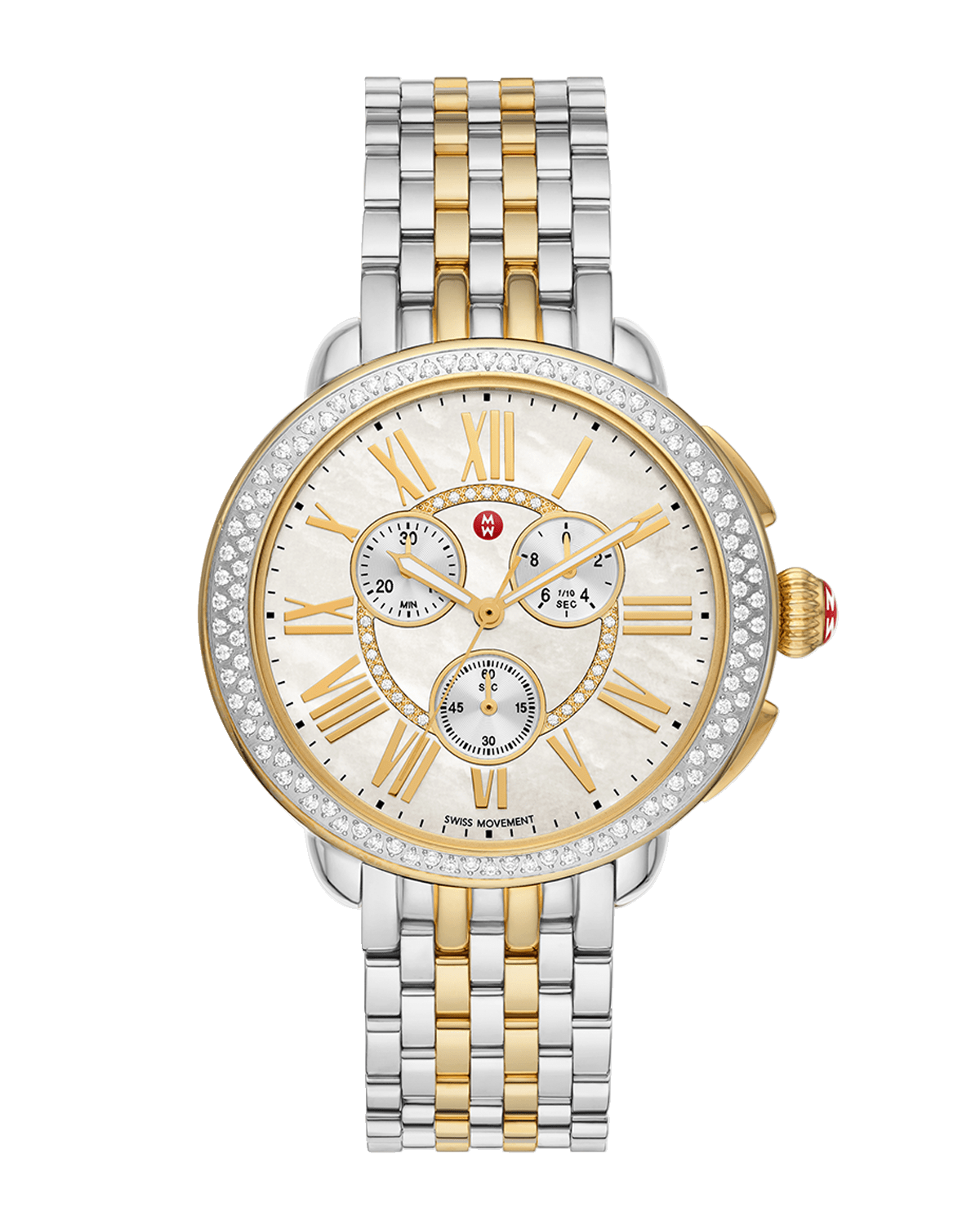 MICHELE Serein Two Tone 18K Gold Plated Diamond Watch