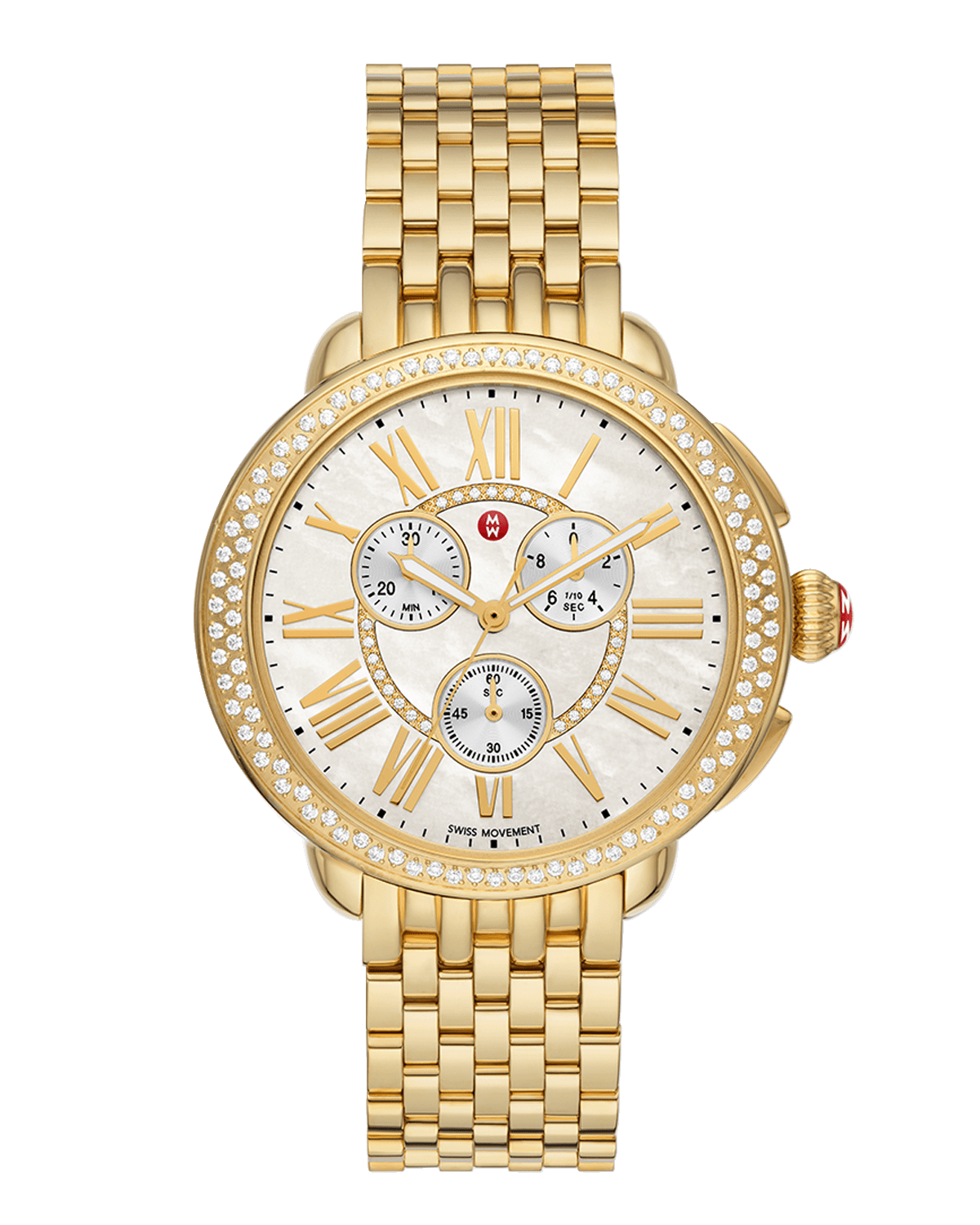 MICHELE Serein 18K Gold Plated Diamond Watch