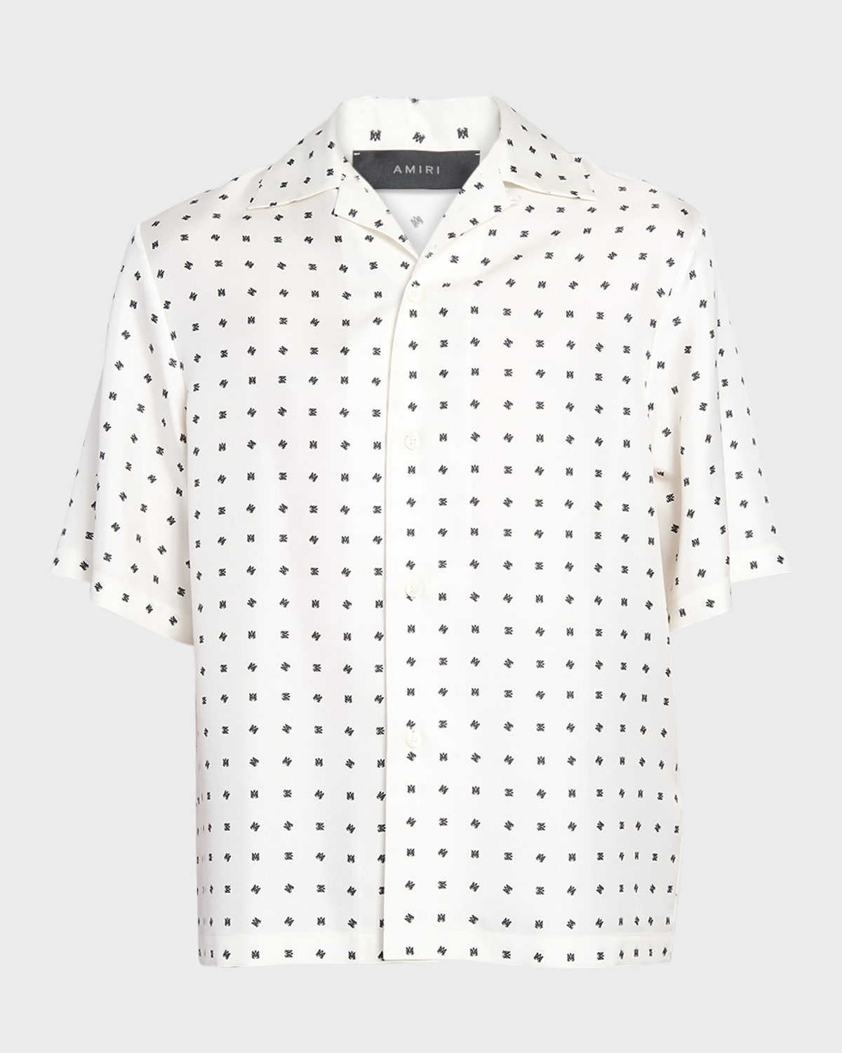 Amiri Men's Mixed Monogram Silk Camp Shirt