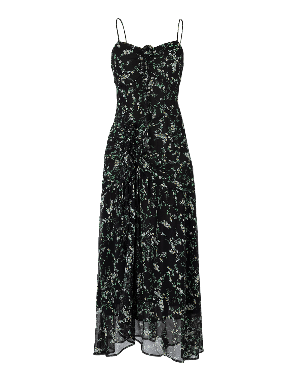 Marchesa Notte Strapless Rosette Bodycon Midi Dress | Neiman Marcus