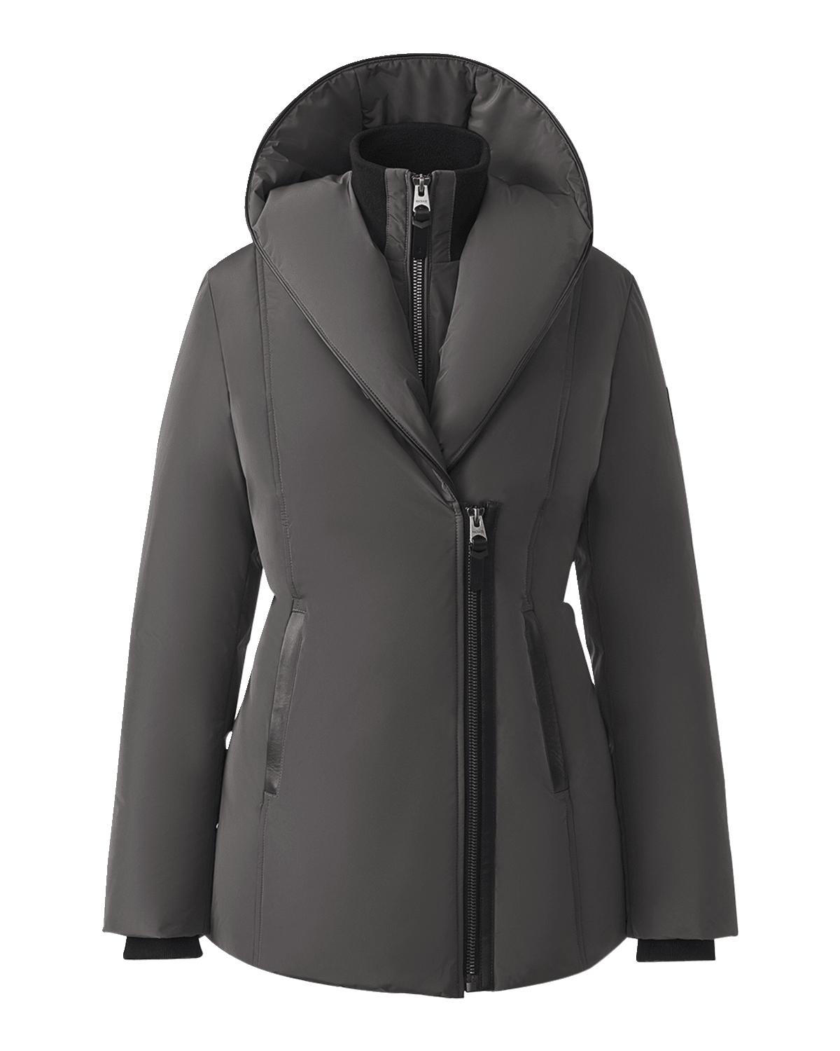 Mackage Kay Layered Parka Coat w/ Shearling Trim Neiman Marcus