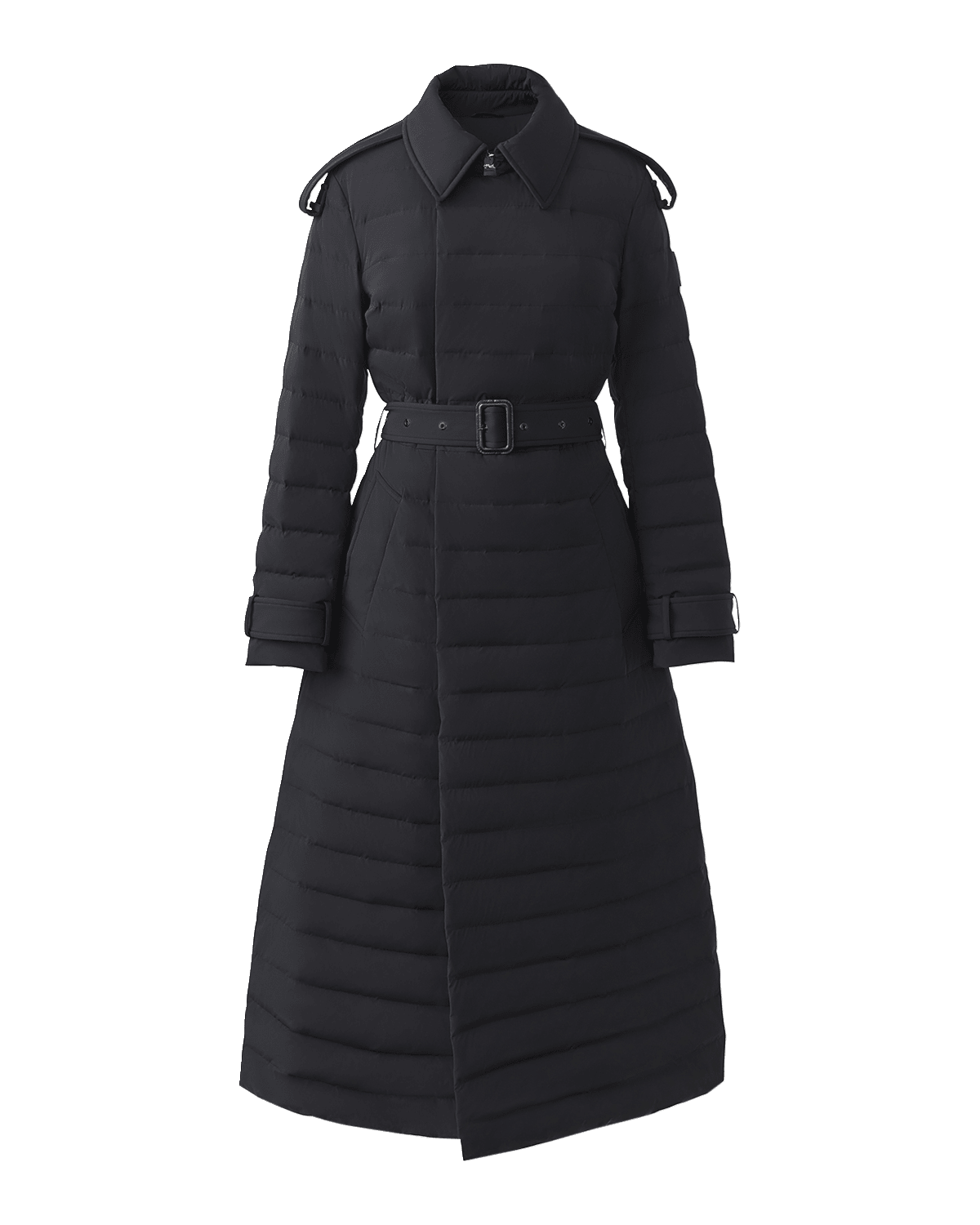 Mackage Kay Layered Parka Coat w/ Shearling Trim Neiman Marcus