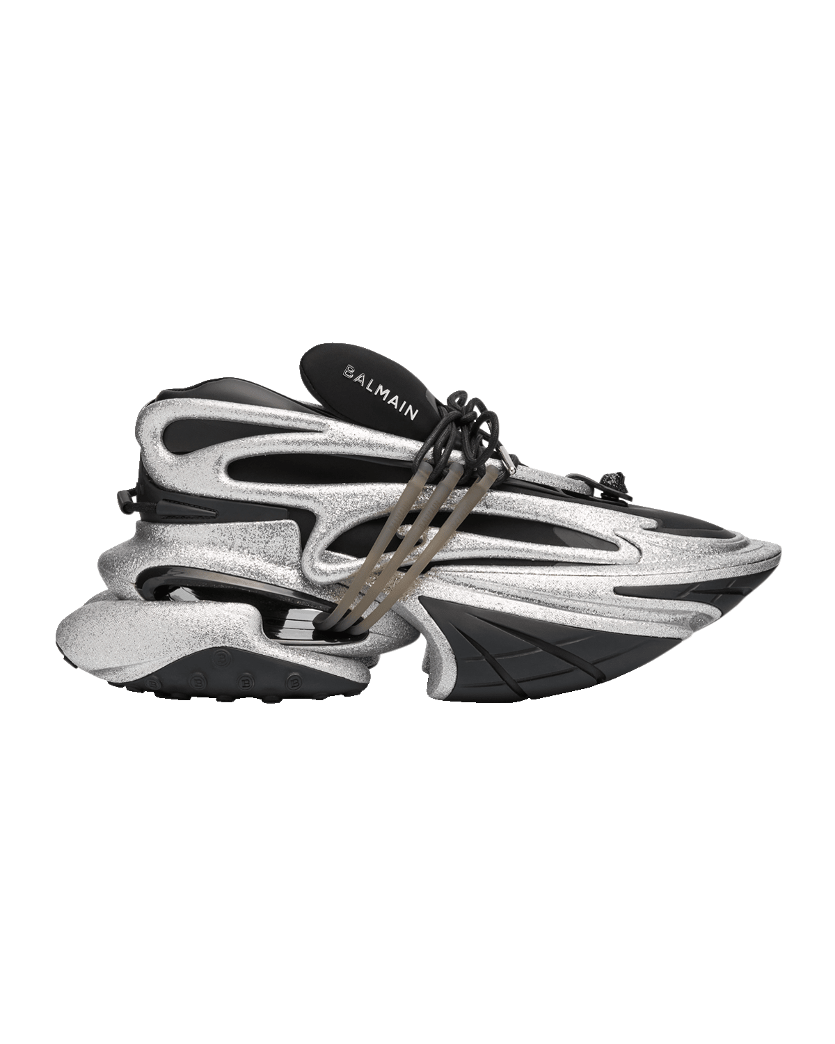 Balmain Men's Unicorn Neoprene Glitter Fashion Sneakers